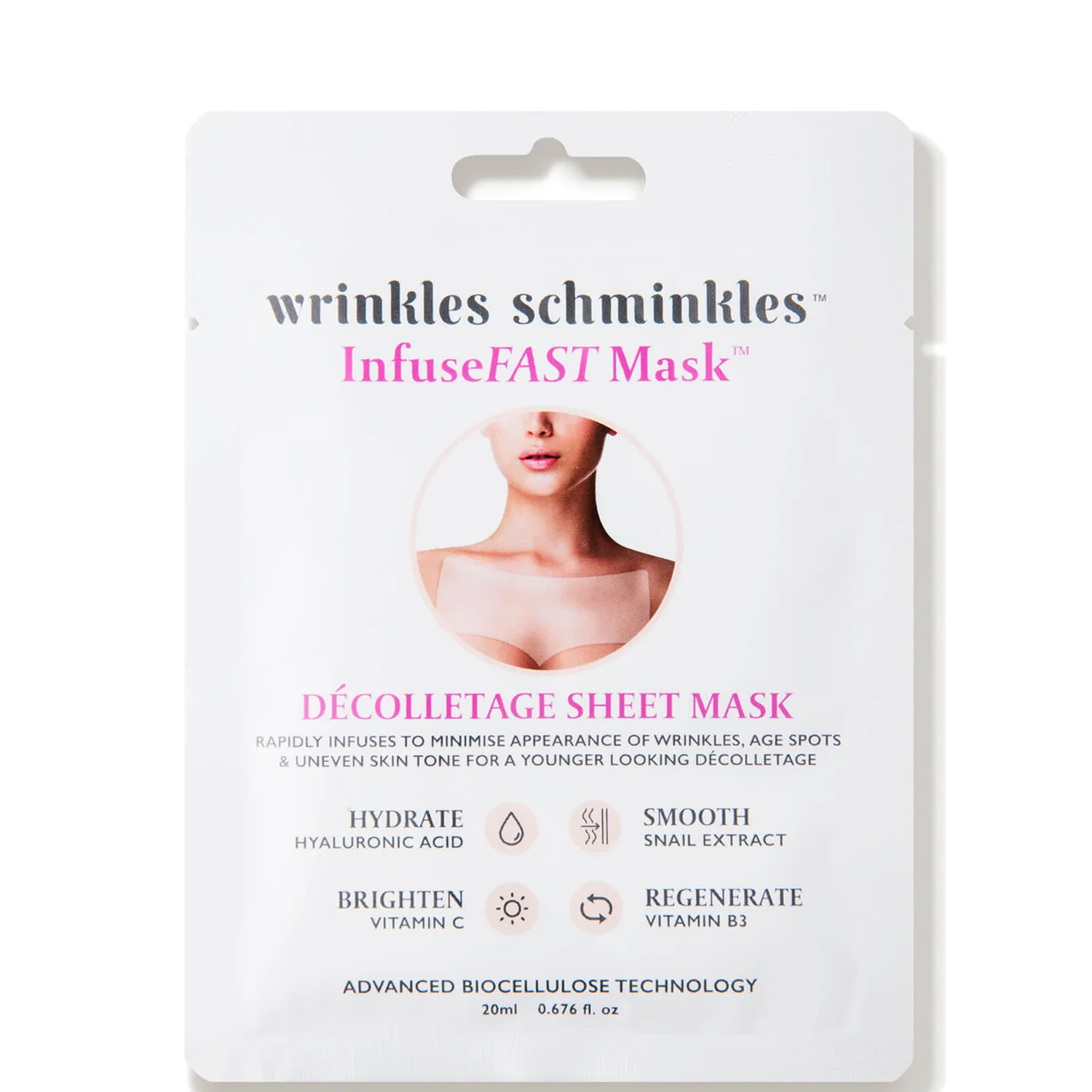 Wrinkles Schminkles InfuseFAST Decolletage Sheet Mask 1count