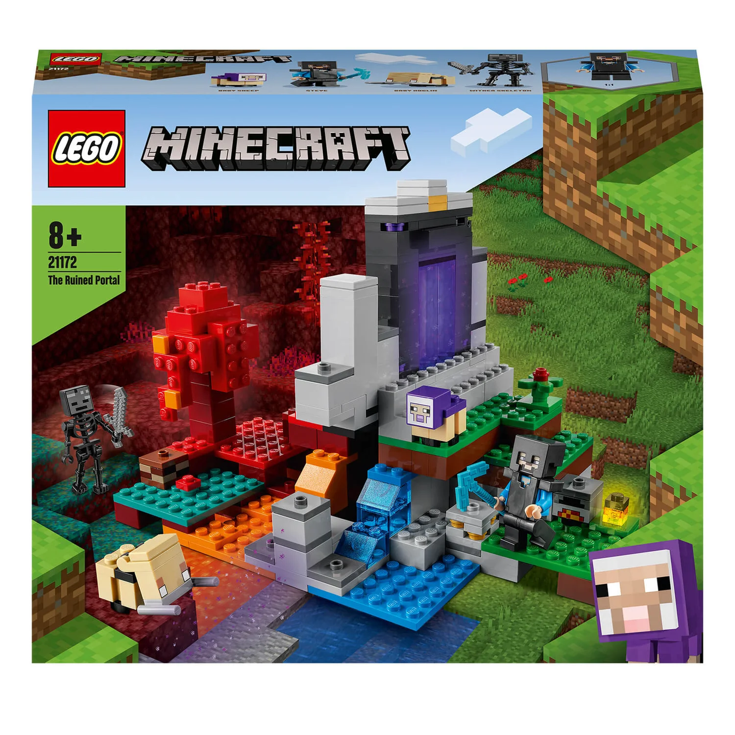 LEGO Minecraft: The Ruined Portal Building Set for Kids (21172)