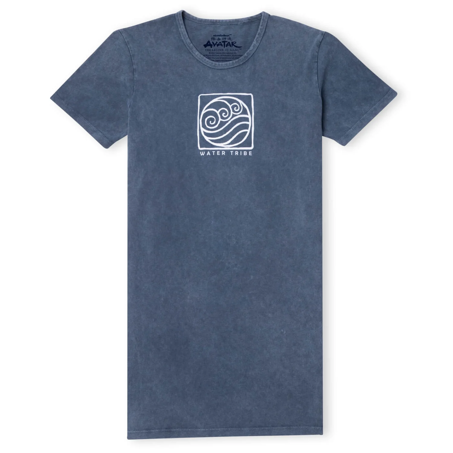 Avatar Water Tribe Women's T-Shirt Dress - Navy Acid Wash