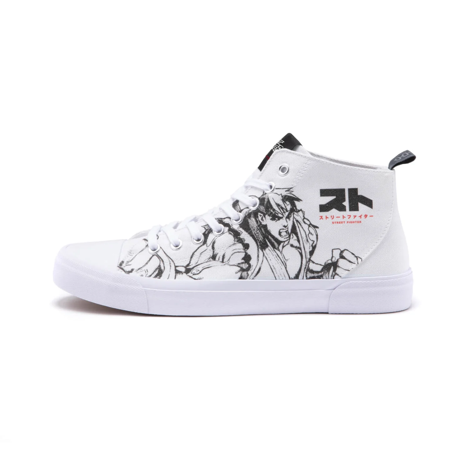 Akedo x Street Fighter White Signature High Top