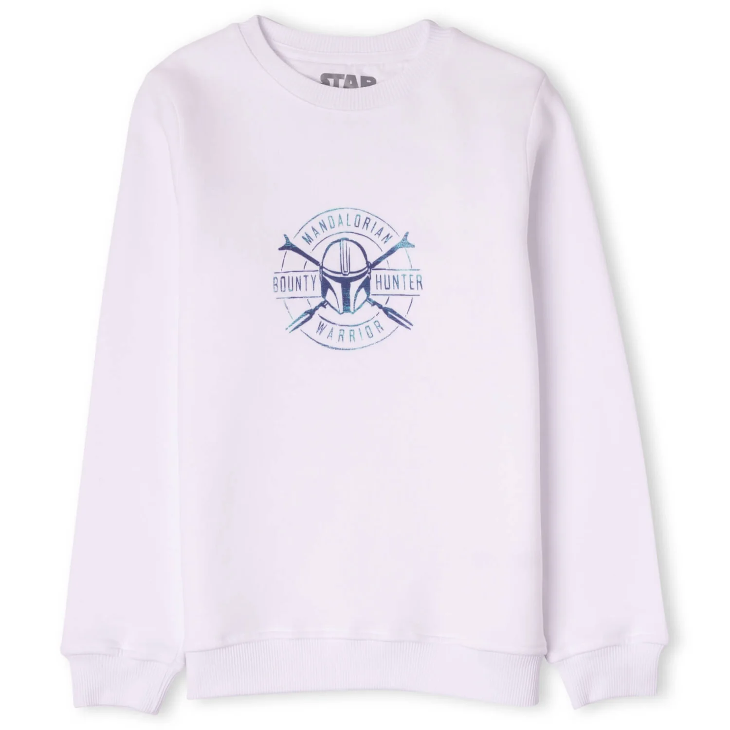 Star Wars The Mandalorian Bounty Hunter Warrior Kids' Sweatshirt - White