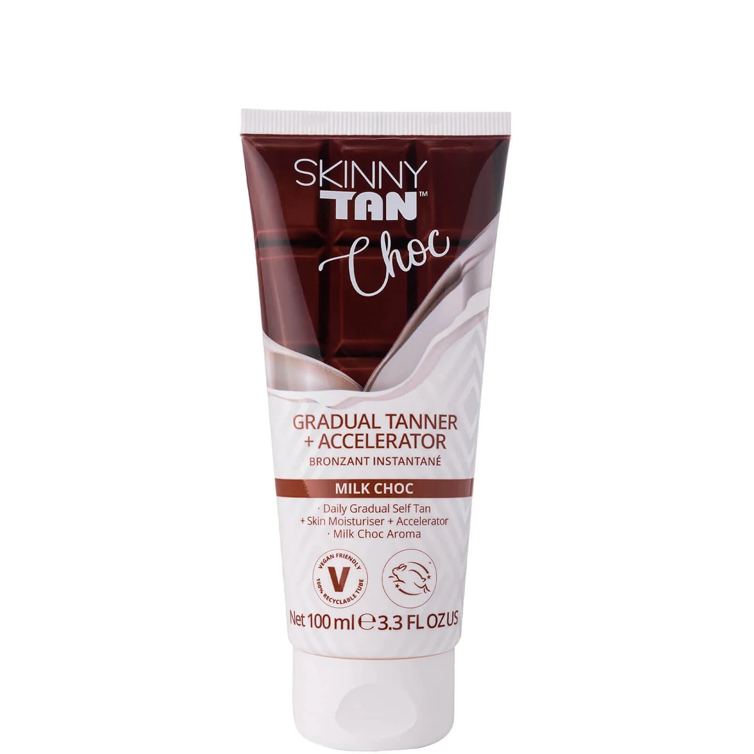 Skinny Tan Choc Gradual Tanner and Accelerator 100ml Skinny Tan Choc přípravek pro postupné opalování s akcelerátorem 100 ml