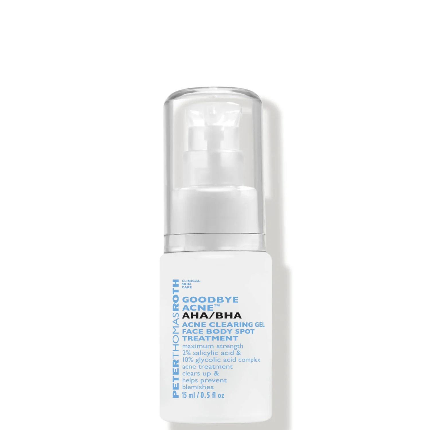 Peter Thomas Roth Goodbye Acne AHA/BHA Acne Clearing Gel Face Body Spot Treatment 0.5 fl. oz.