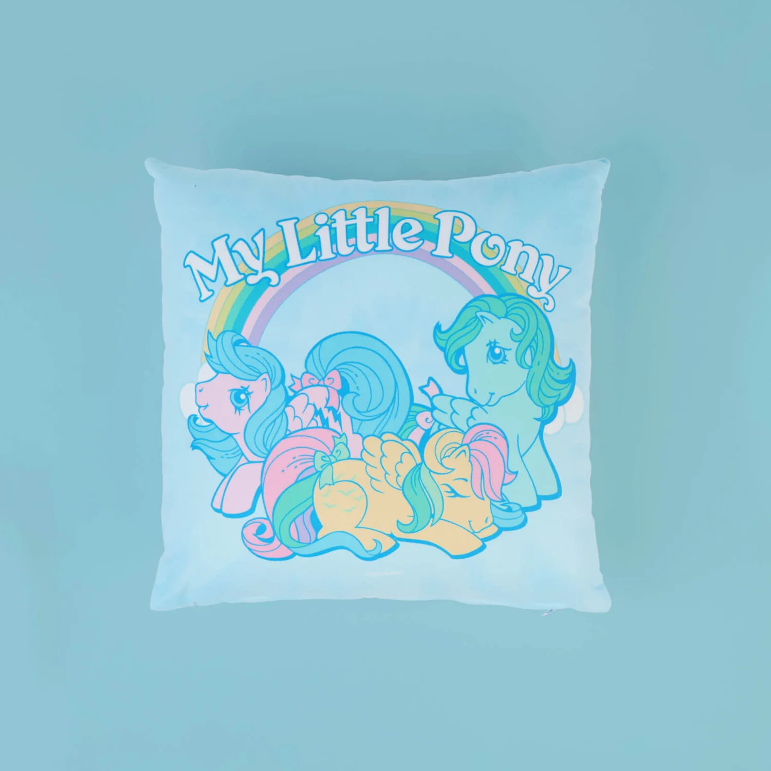 My Little Pony Retro Rainbow Square Cushion