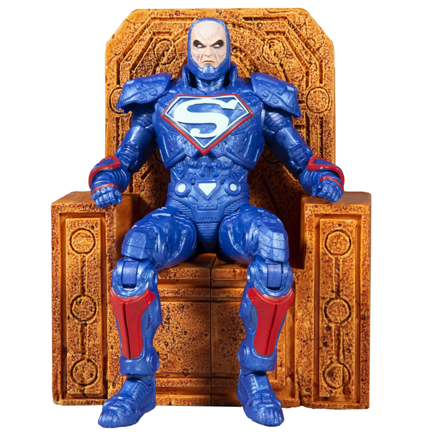 McFarlane DC Multiverse 7 Inch Action Figure - Lex Luthor In Power Suit (Blue Suit with Throne)