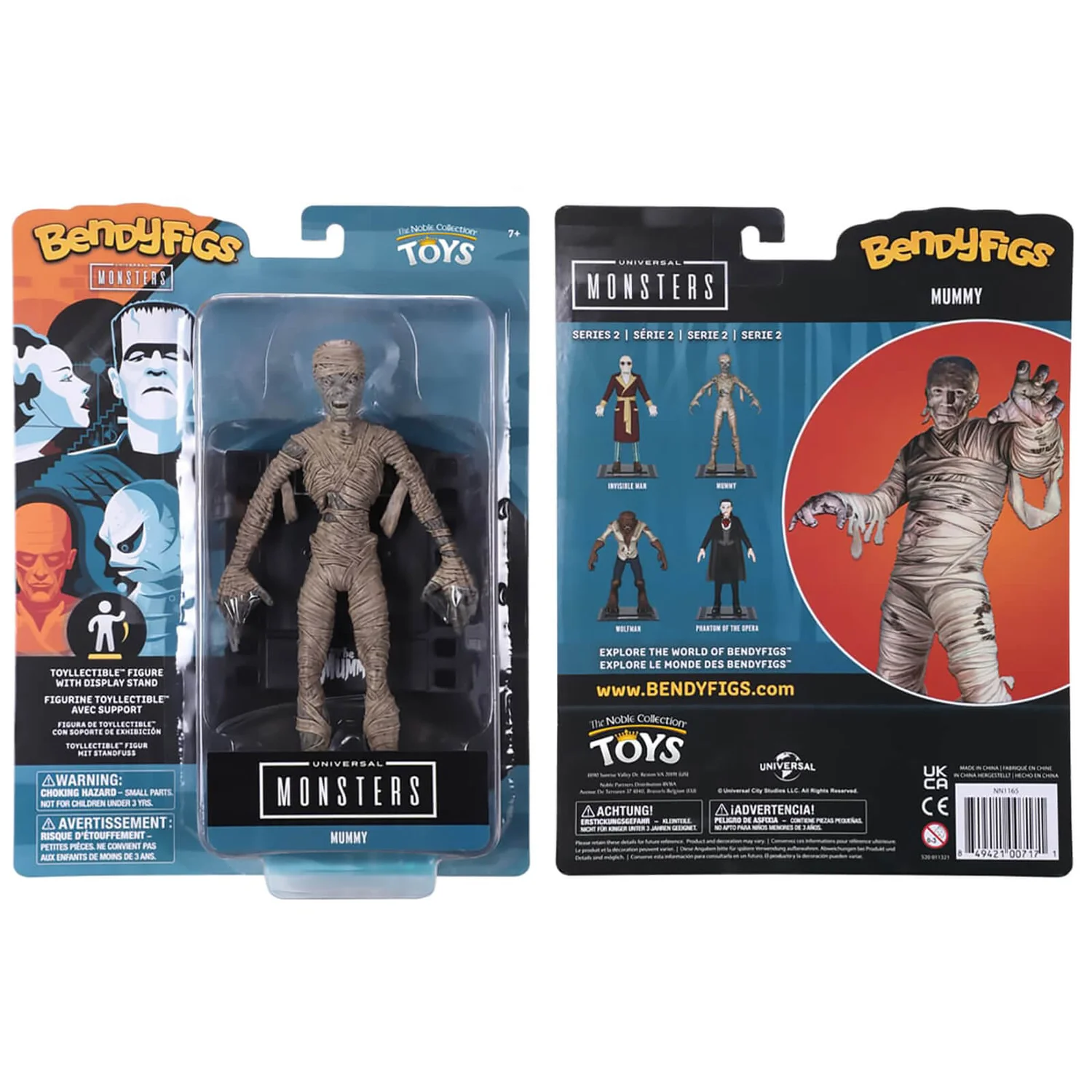Noble Collection Universal Monsters The Mummy BendyFig 7.5 Inch Action Figure