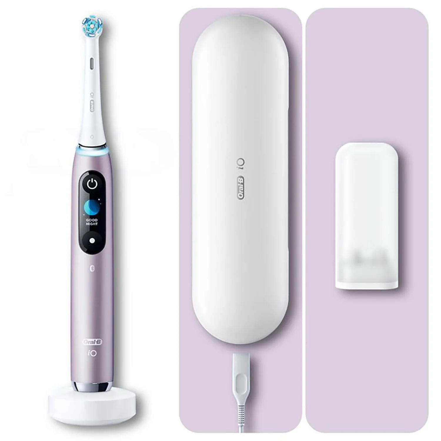 Oral-B iO 9 Elektrische Zahnbürste, Lade-Reise-Etui, rose quartz
