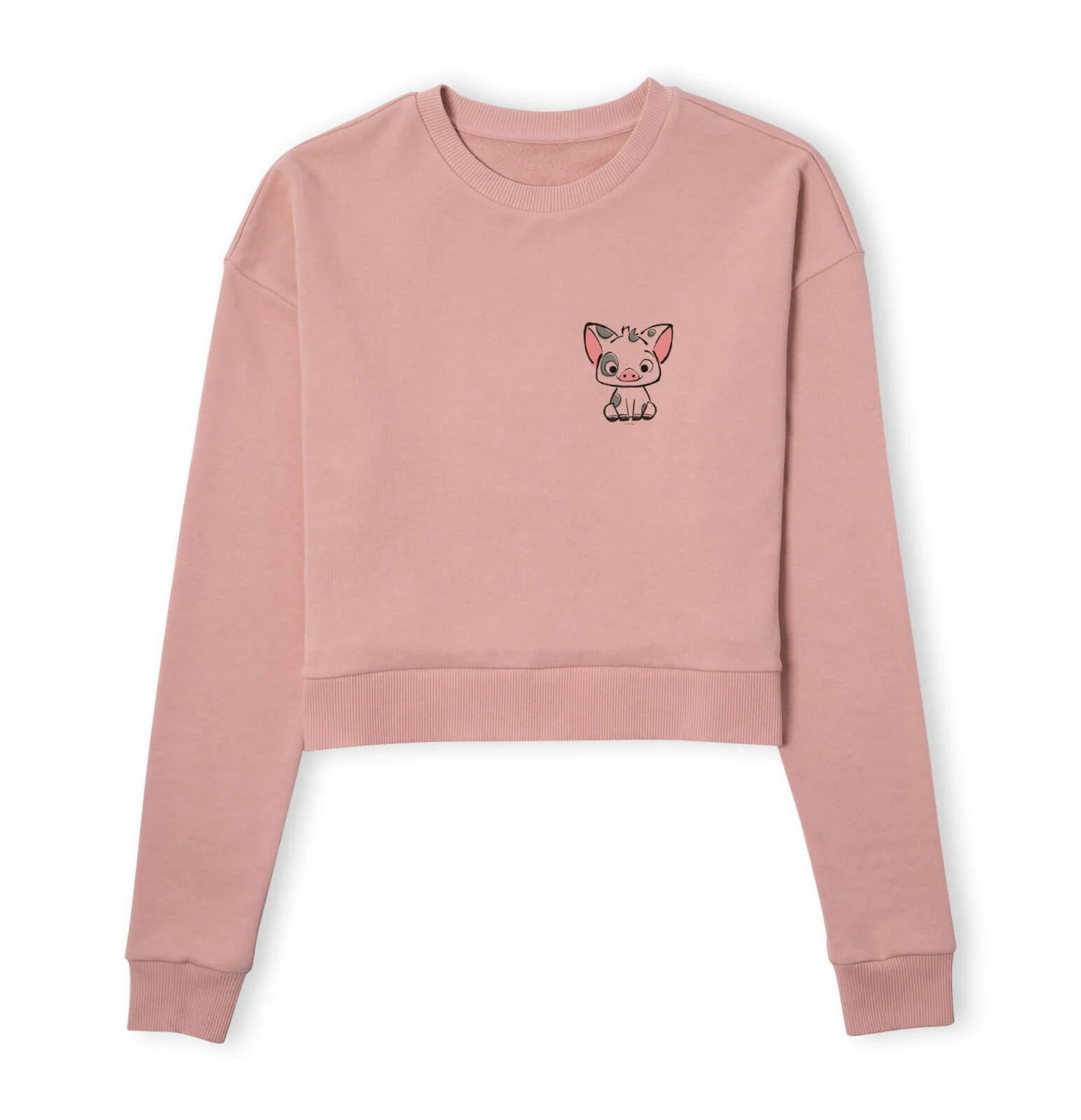 Moana Pua The Pig Women's Cropped Sweatshirt - Dusty Pink