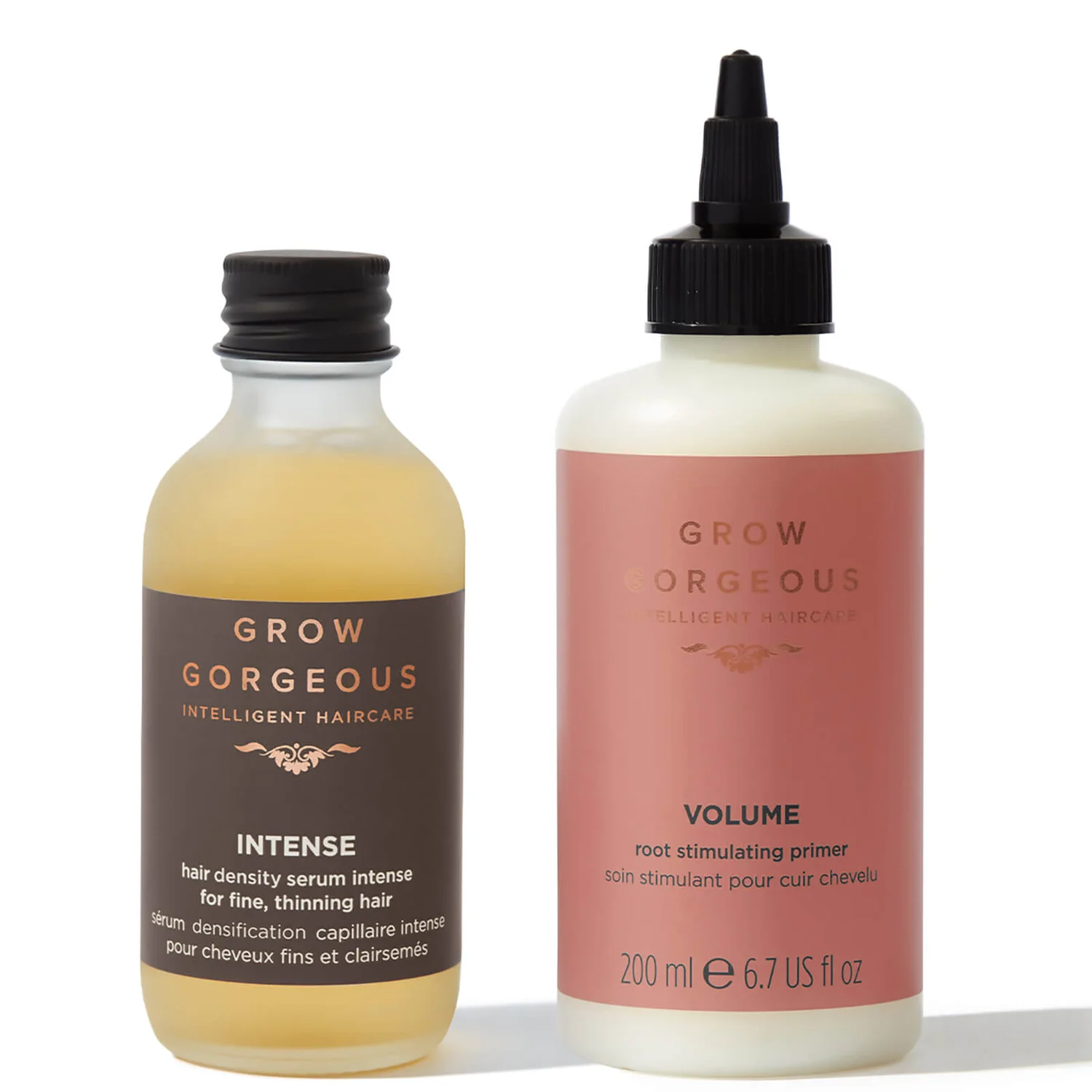 Grow Gorgeous Dancefloor Diva: Hair Density Serum Intense + Volume Root Stimulating Primer Duo