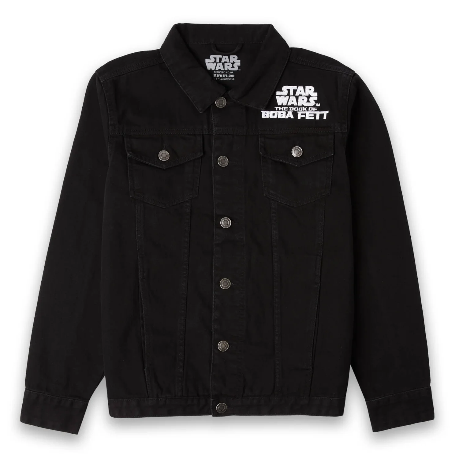 Star Wars Painted Embroidered Unisex Denim Jacket - Black