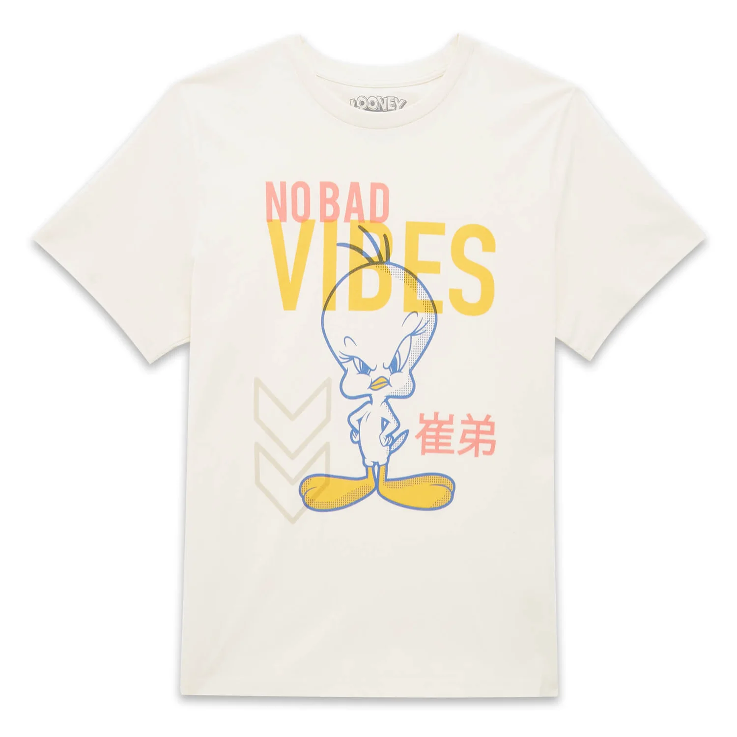 Looney Tunes No Bad Vibes Unisex T-Shirt - Cream
