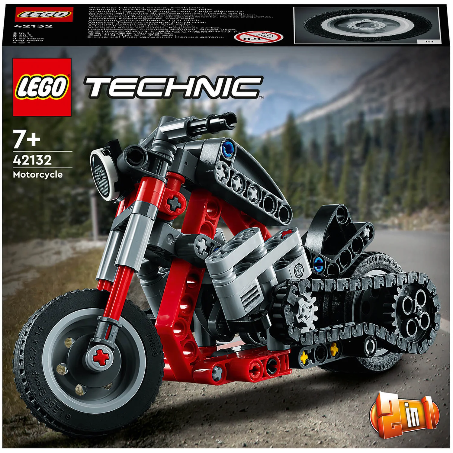 LEGO Technic: Motorcycle 2 in 1 Toy Model Building Set (42132)