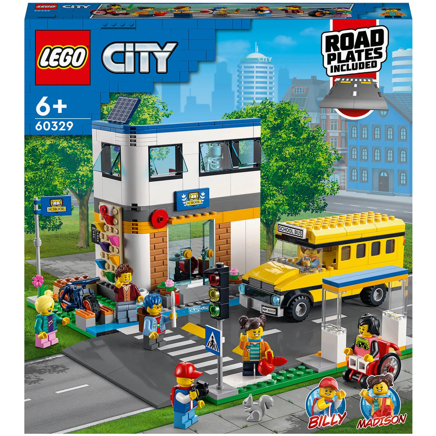 LEGO My City: School Day Bus Toy & Road Plates (60329)