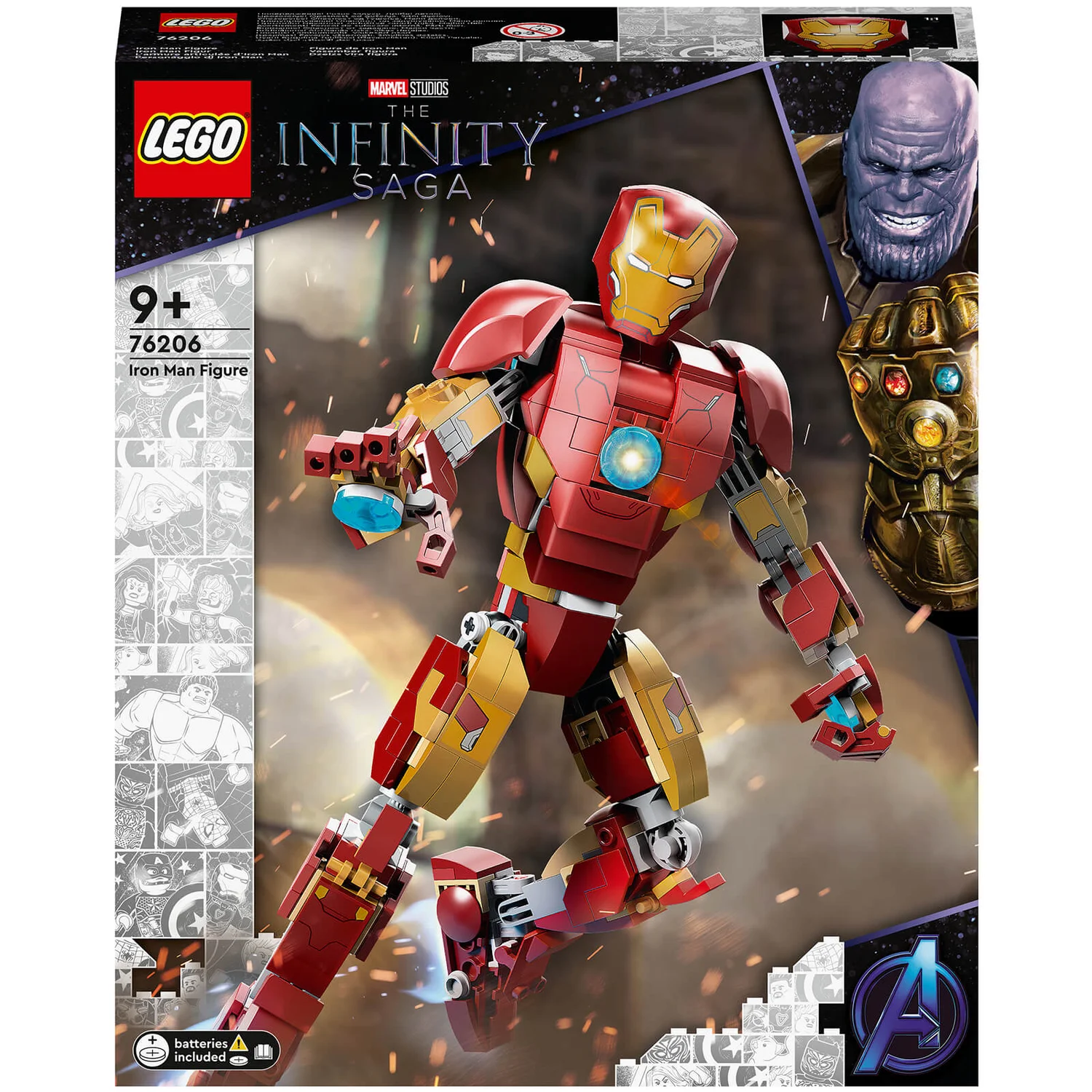 LEGO Marvel Iron Man Figure Building Toy, Infinity Saga (76206)