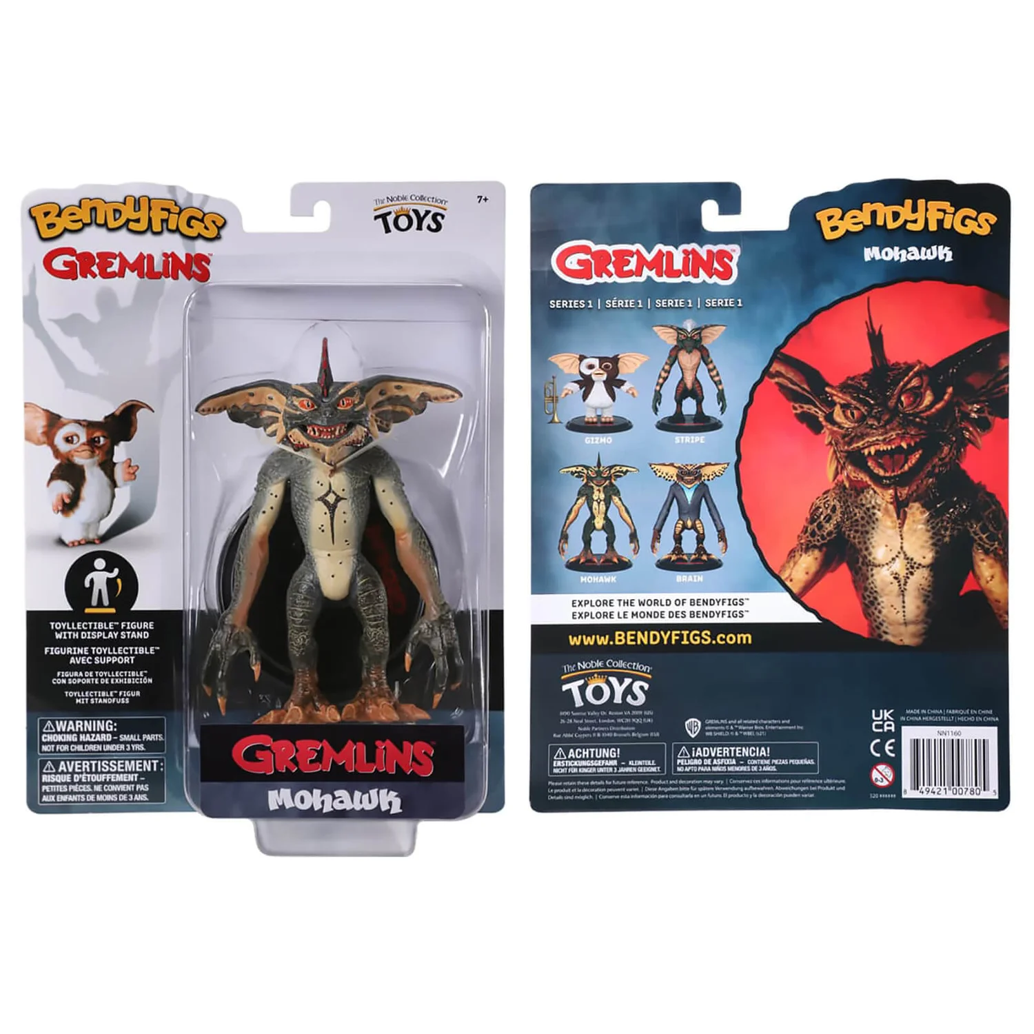 Noble Collection Gremlins Mohawk BendyFig 6 Inch Action Figure