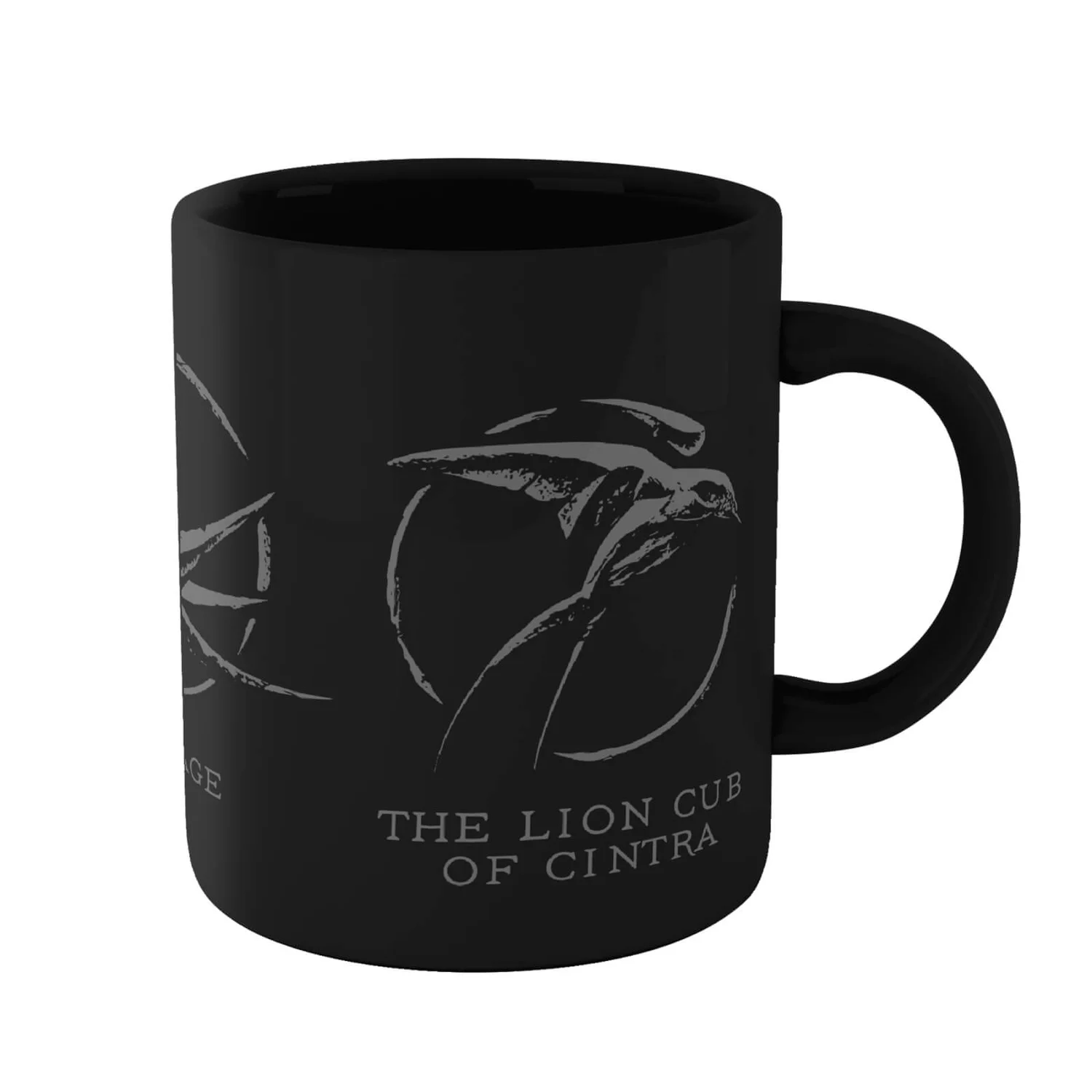The Witcher The White Wolf, The Mage And The Lion Cub Mug - Black