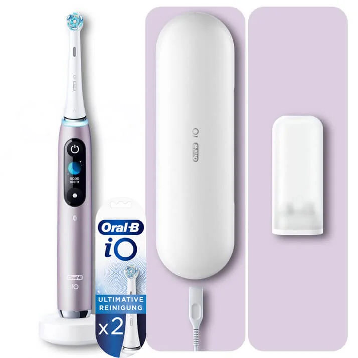 Oral-B iO 9 Elektrische Zahnbürste, Lade-Reise-Etui, rose quartz