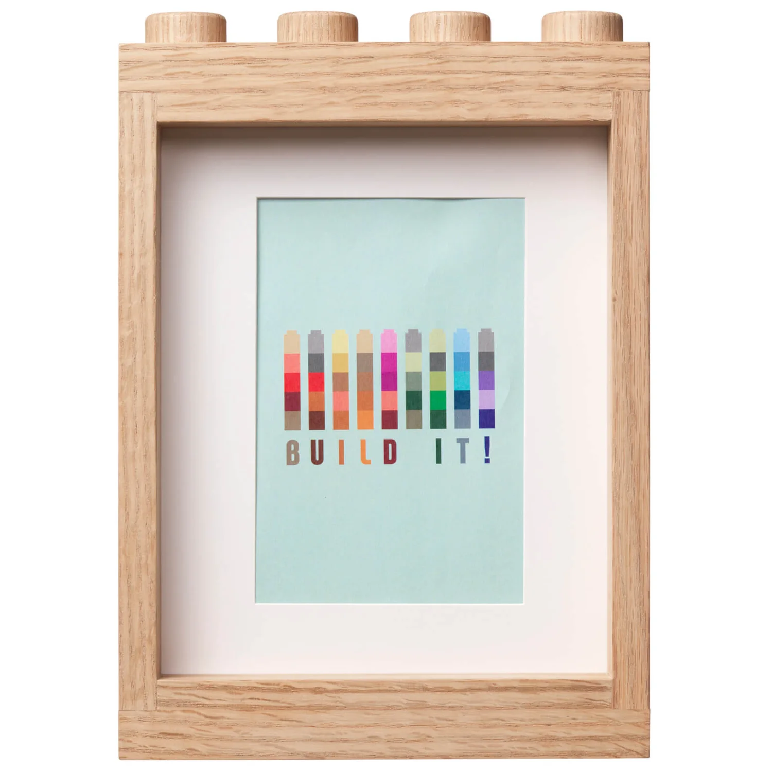 LEGO 1x4 Wooden Picture Frame (Hand Made From Red Oak) - Soap Treated