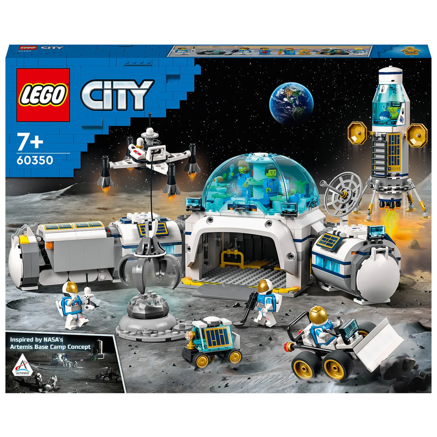 LEGO City: Lunar Research Base Space Astronaut Toy Set (60350)