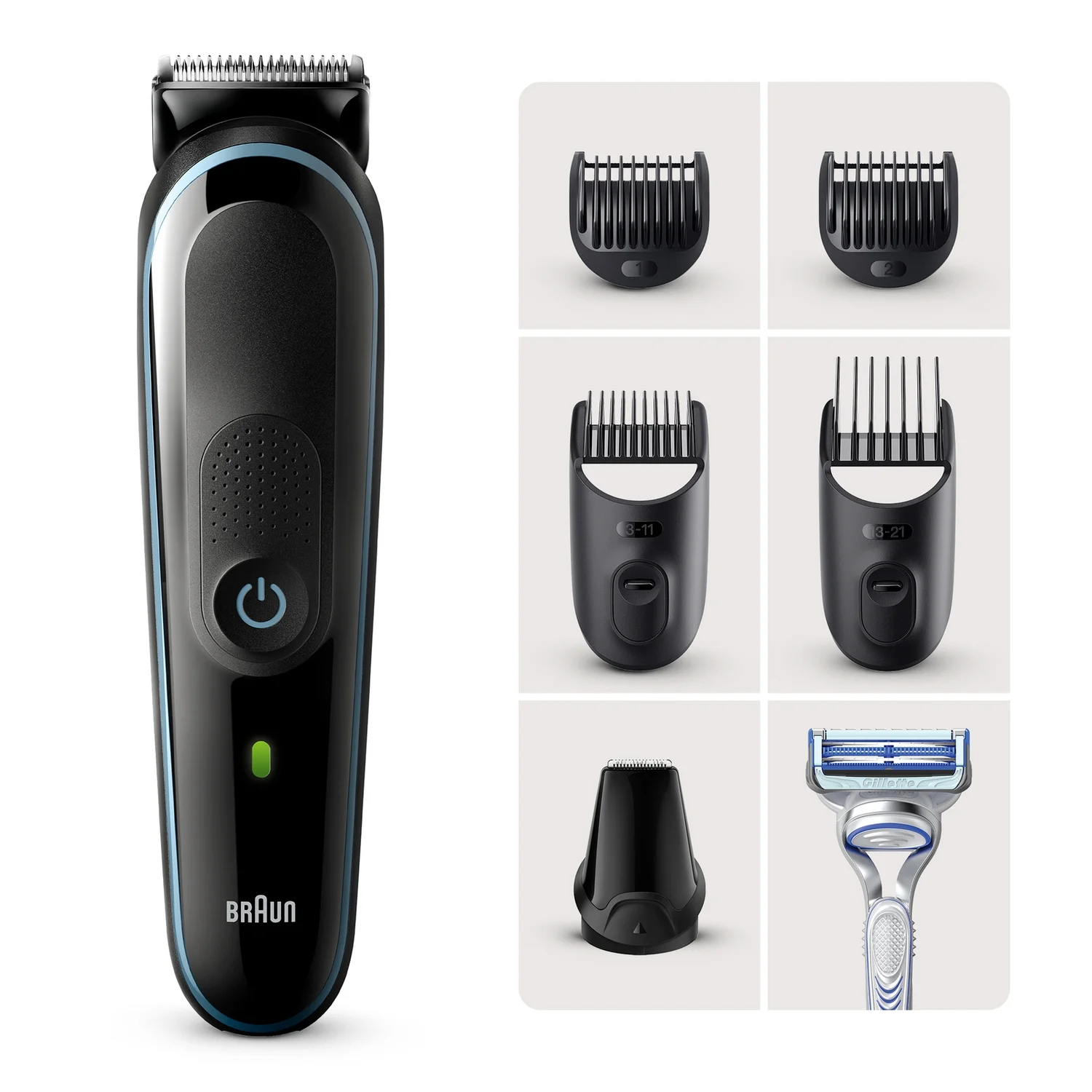 Braun All-in-one Trimmer 3 MG3342, Black/Blue