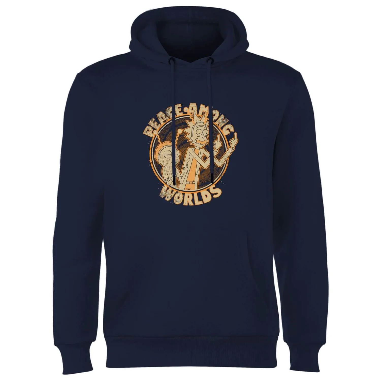 Rick and Morty Peace Among Worlds Hoodie - Navy
