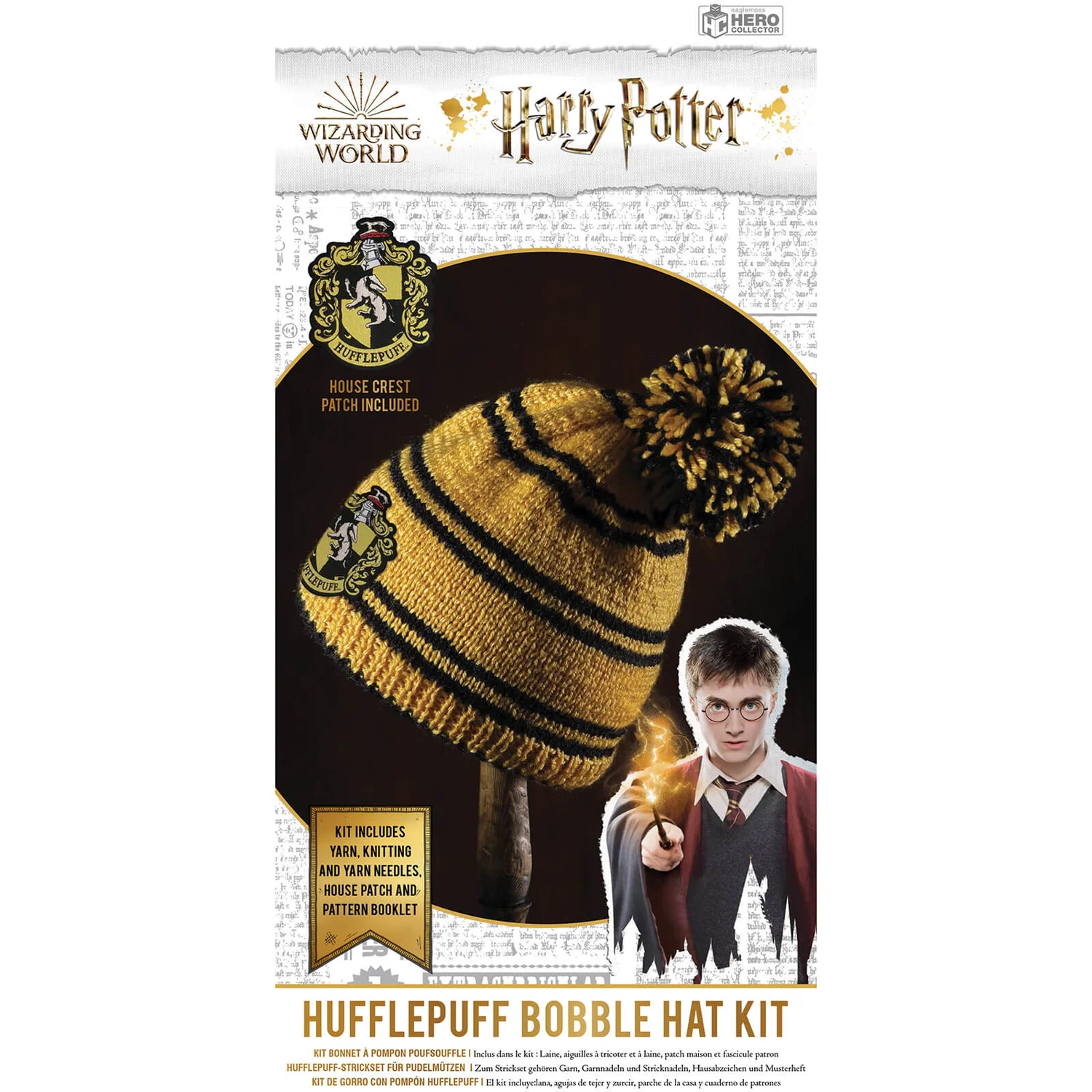 Harry Potter Hufflepuff Beanie / Bobble Hat Knit Kit