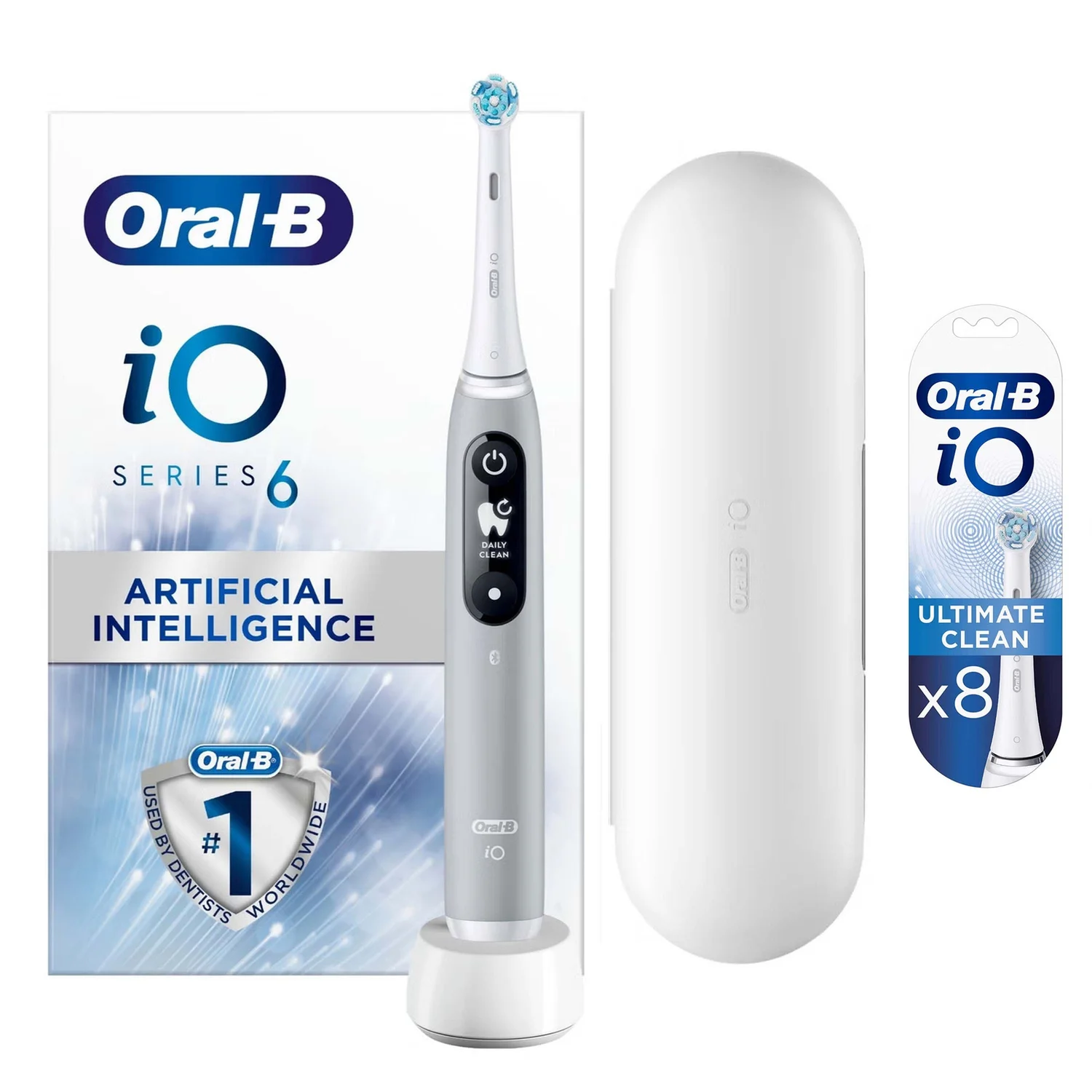 Oral B iO6 Grey Opal Electric Toothbrush with Travel Case