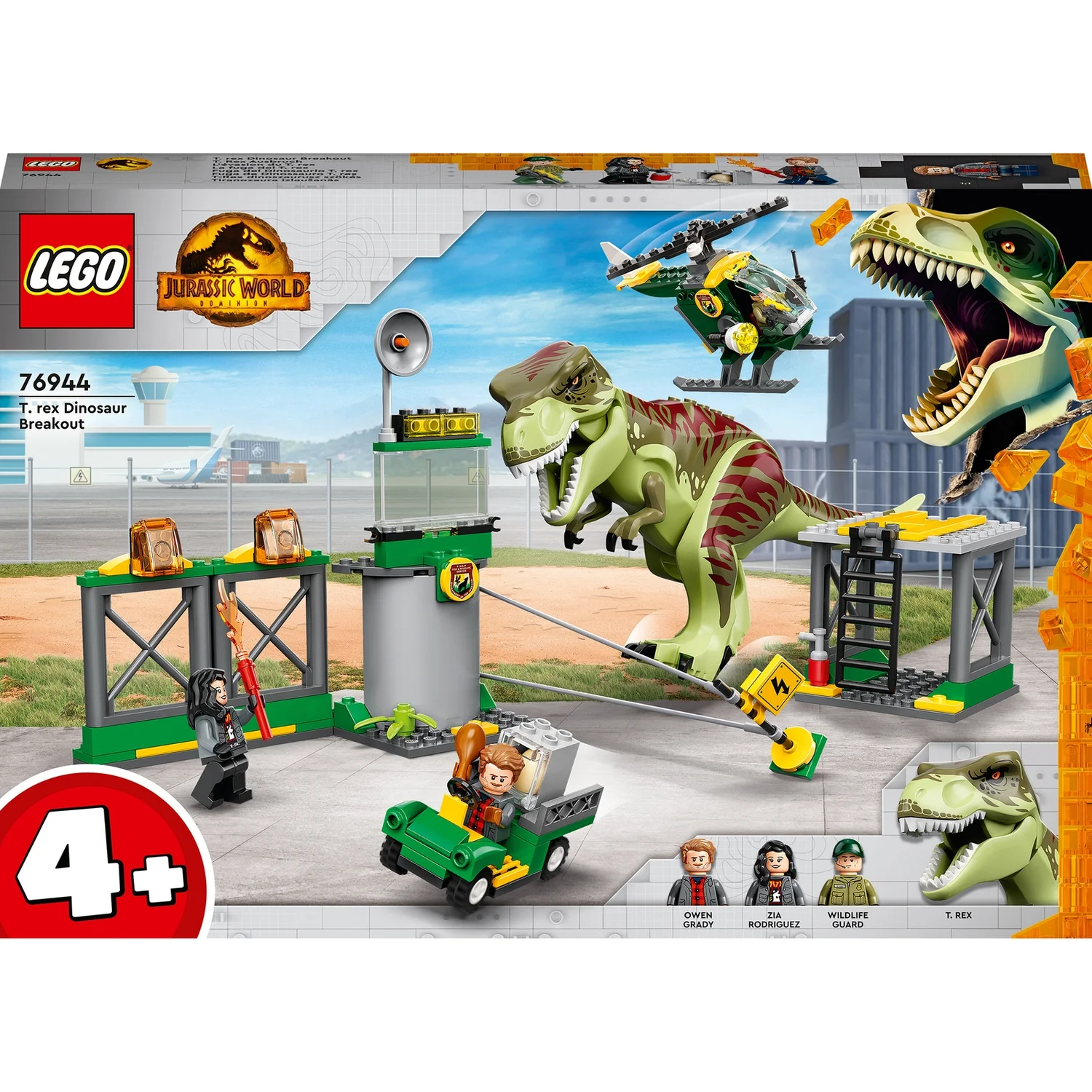 LEGO Jurassic World: T. rex Dinosaur Breakout Toy Set (76944)