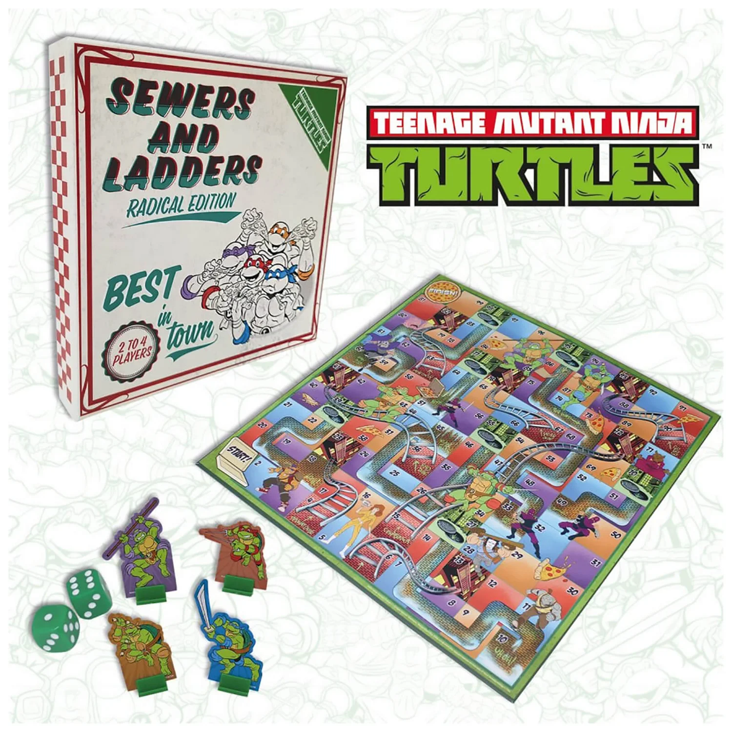 Teenage Mutant Ninja Turtles Sewers & Ladders board game