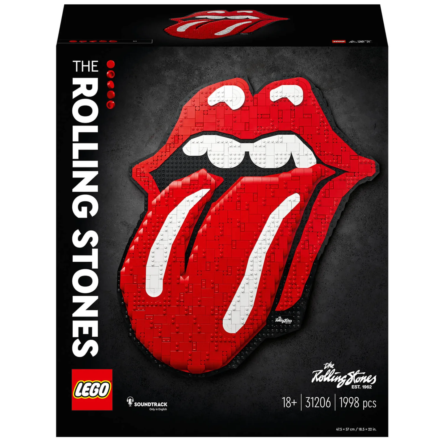 LEGO Art The Rolling Stones Logo Wall Décor Crafts Set (31206)