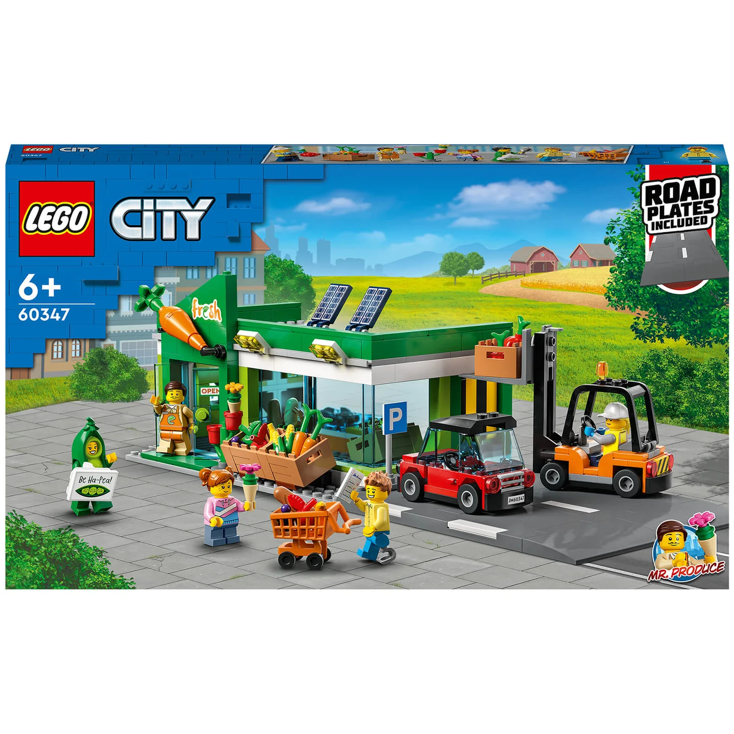 LEGO City: Grocery Store Set with Toy Car & Road Plate (60347)