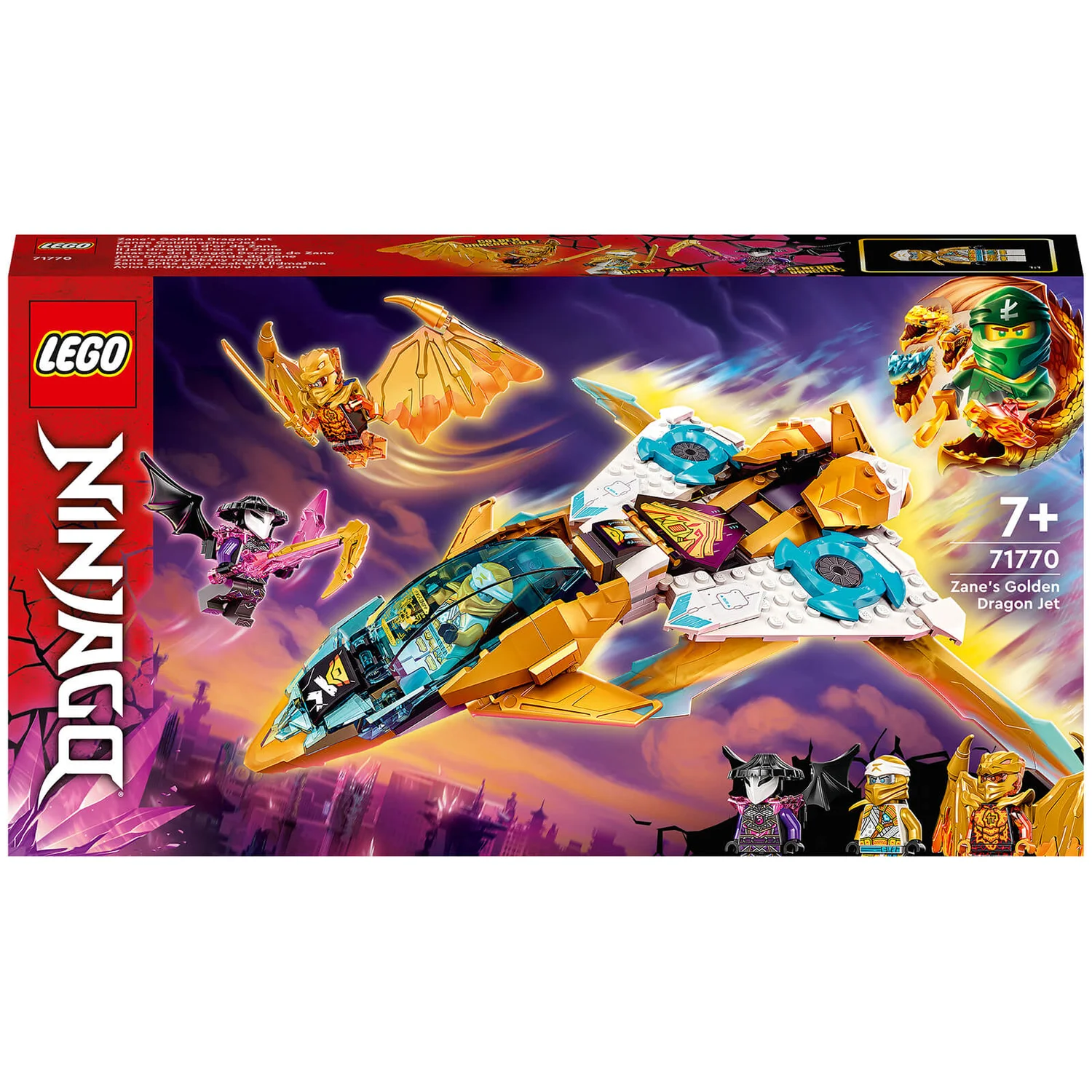 LEGO NINJAGO: Zane's Golden Dragon Jet Plane Toy Set (71770)