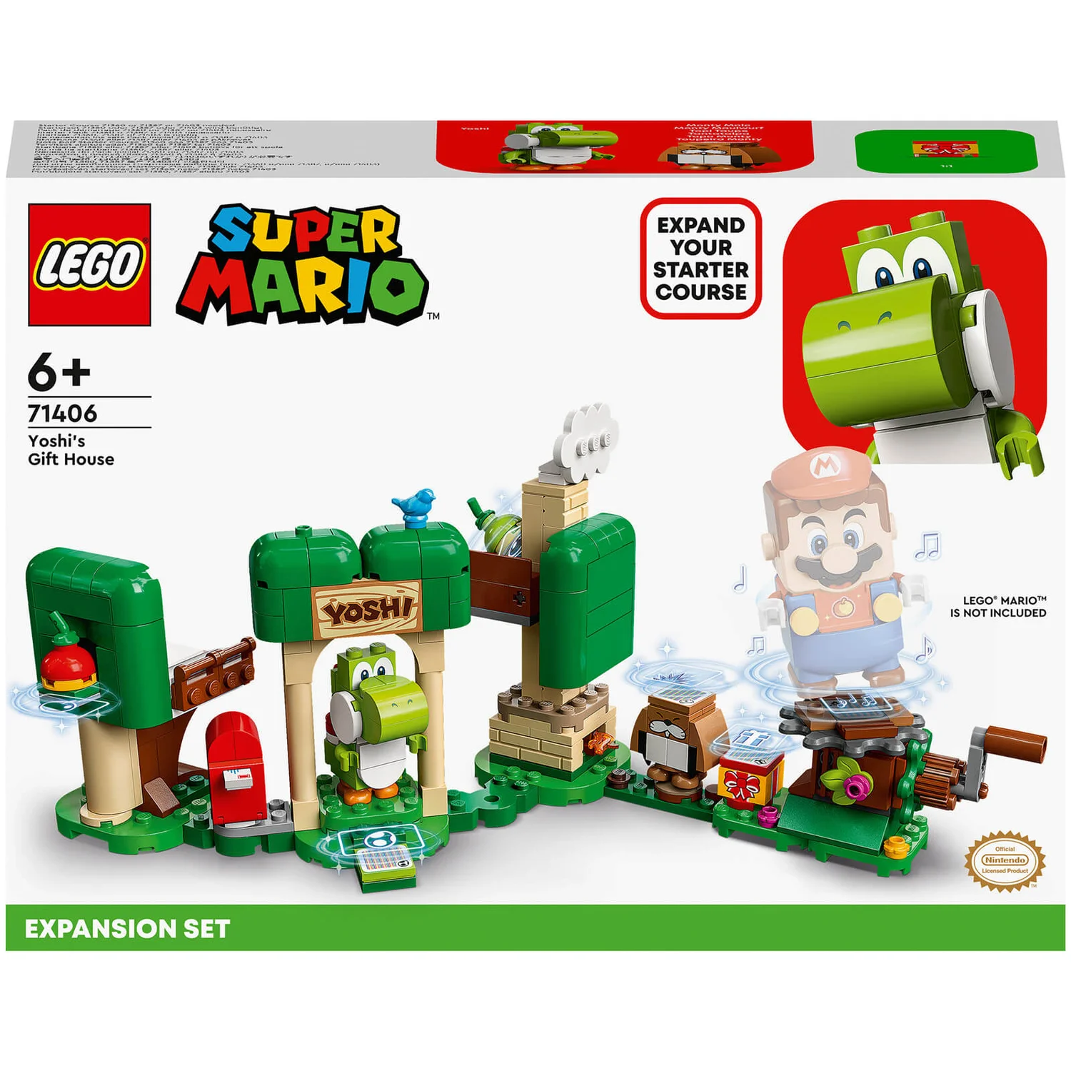 LEGO Super Mario World with Yoshi’s Gift House Expansion Set (71406)