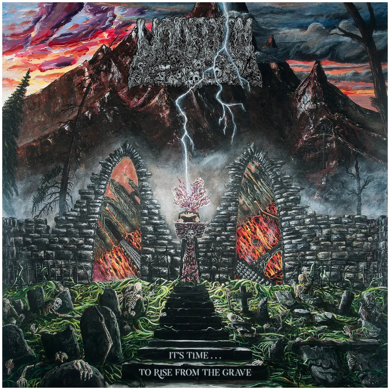 Undeath - It's Time...to Rise From The Grave Vinyl (White & Purple)