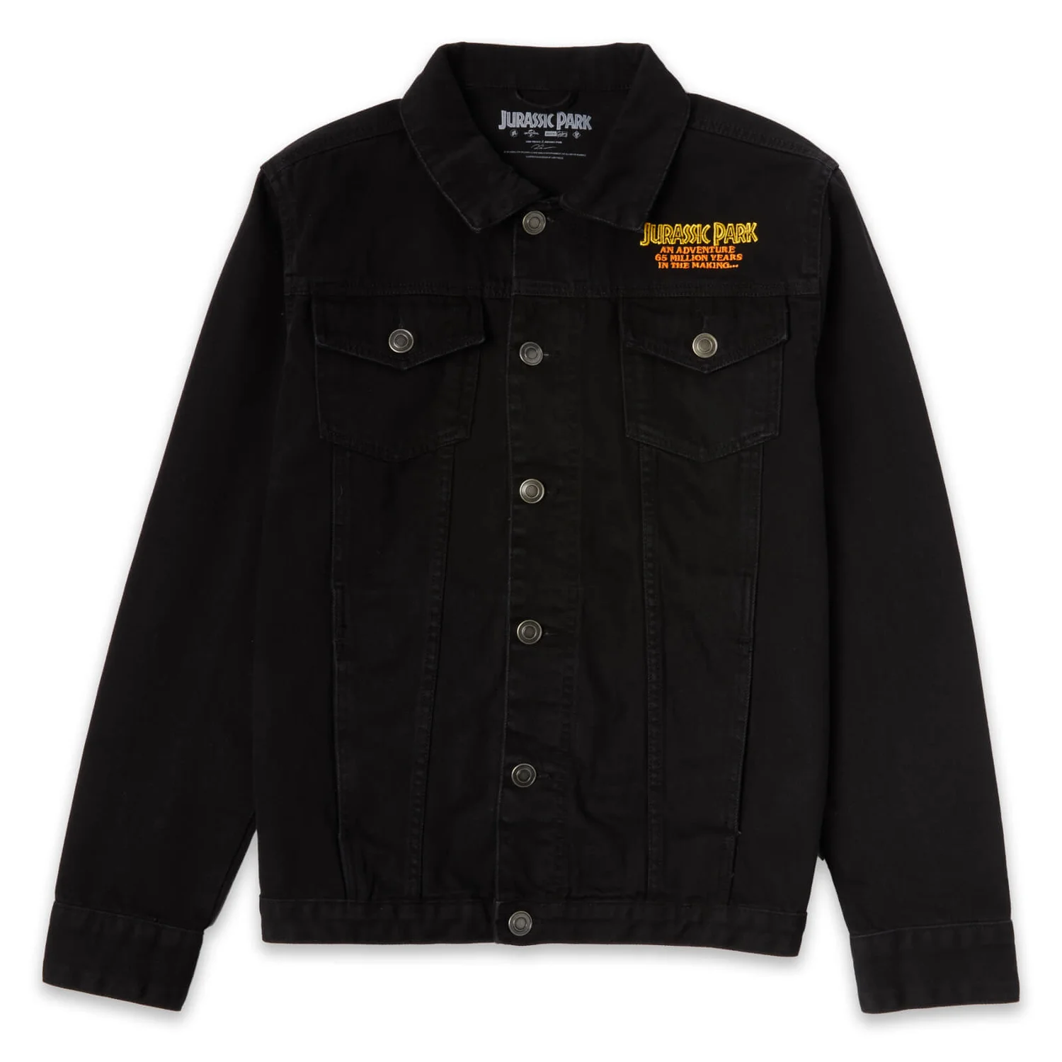 Luke Preece x Jurassic Park An Adventure 65 Million Years In The Making Unisex Denim Jacket- Black