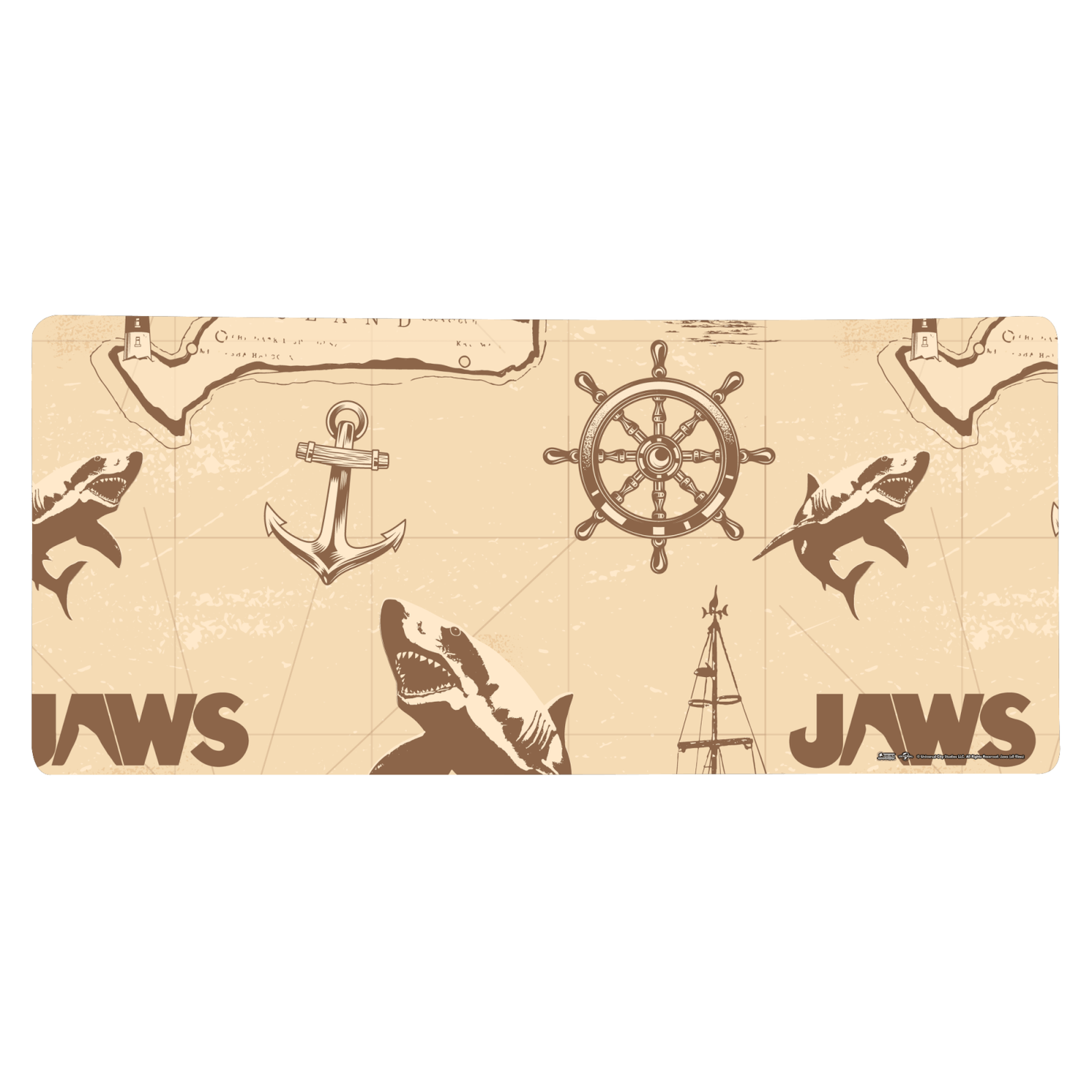 Jaws Map Gaming Mouse Mat