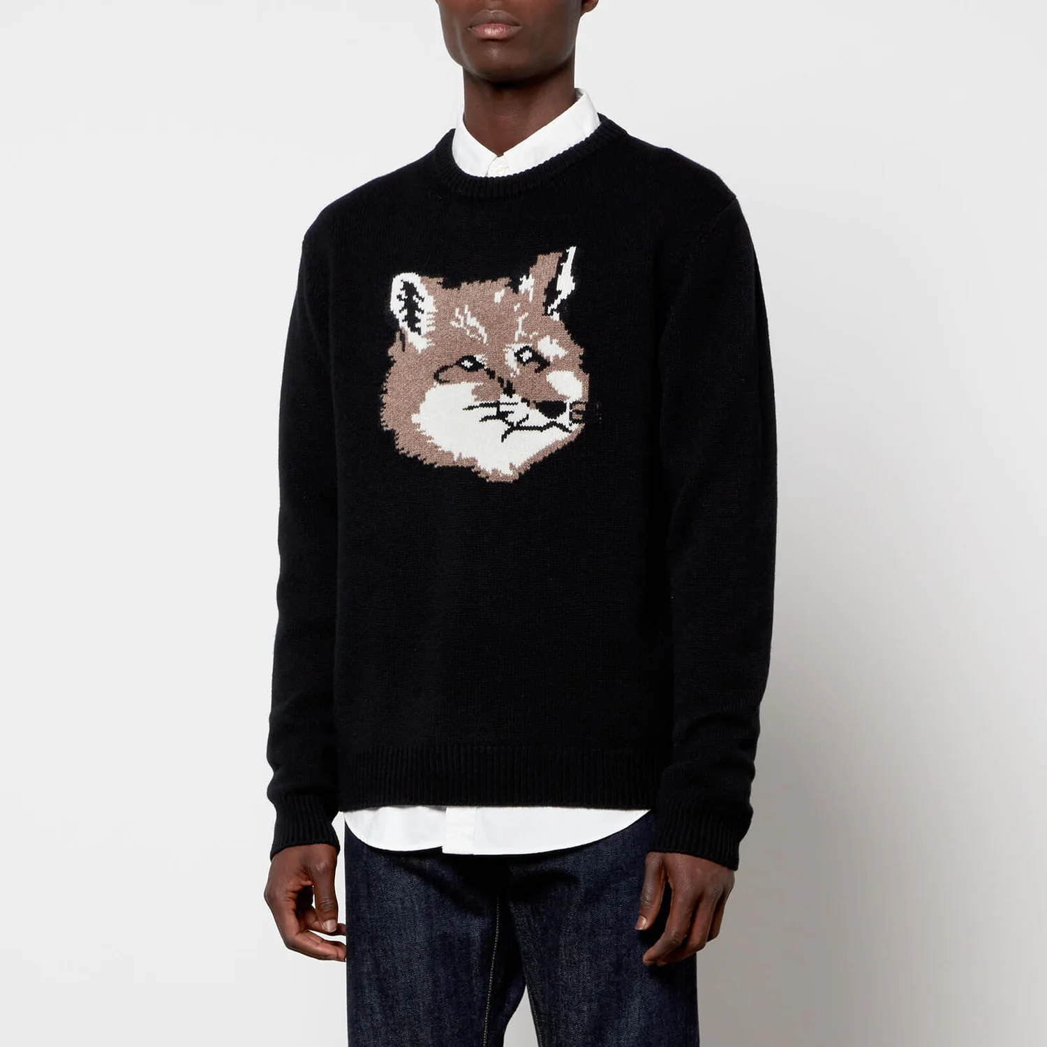 Maison Kitsuné Men's Big Fox Head Classic Jumper - Black - S