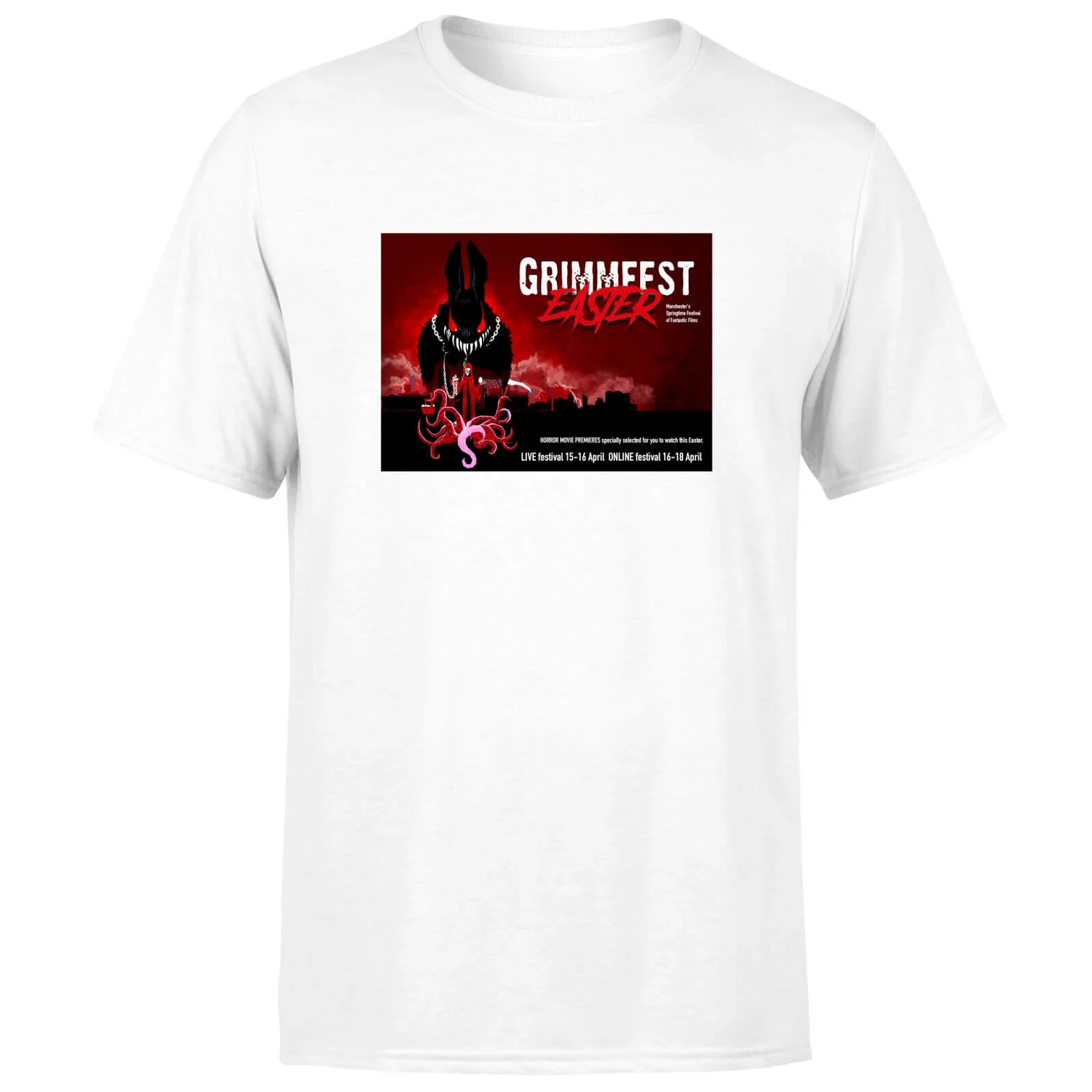 Grimmfest 2022 Easter Bunny Unisex T-Shirt - White