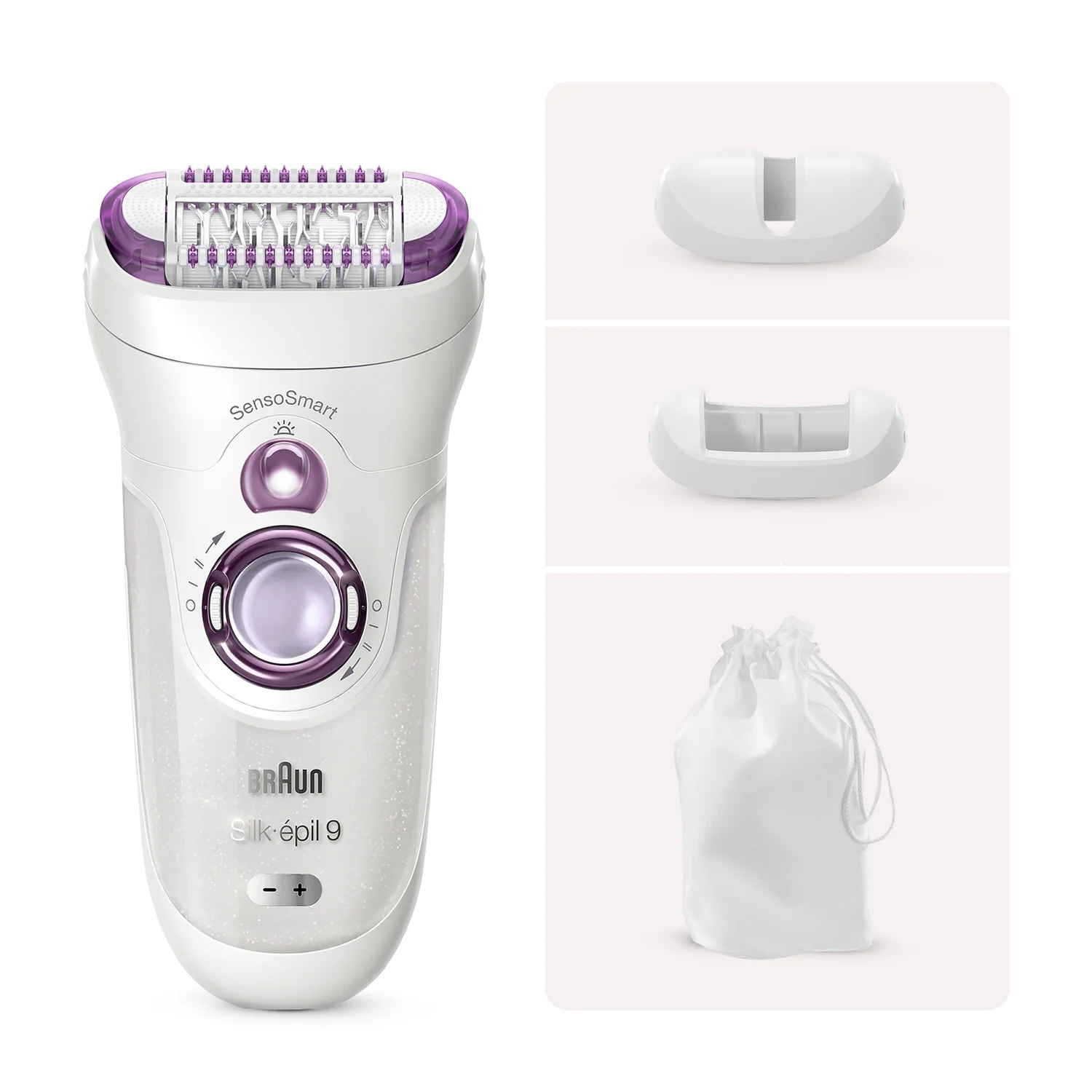 Braun Silk-épil 9 9-700 Epilator, White/Purple