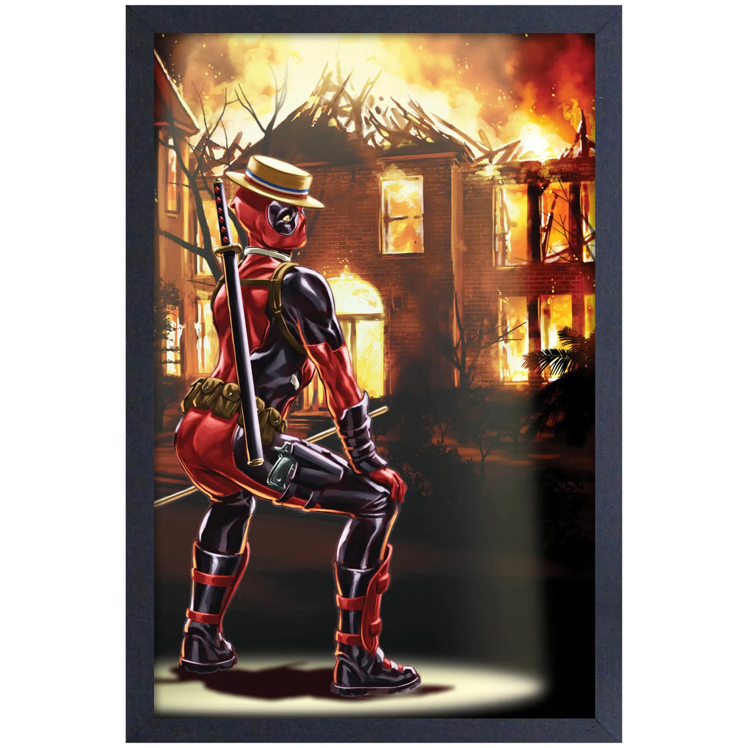 Marvel Deadpool Twerk Framed Art Print