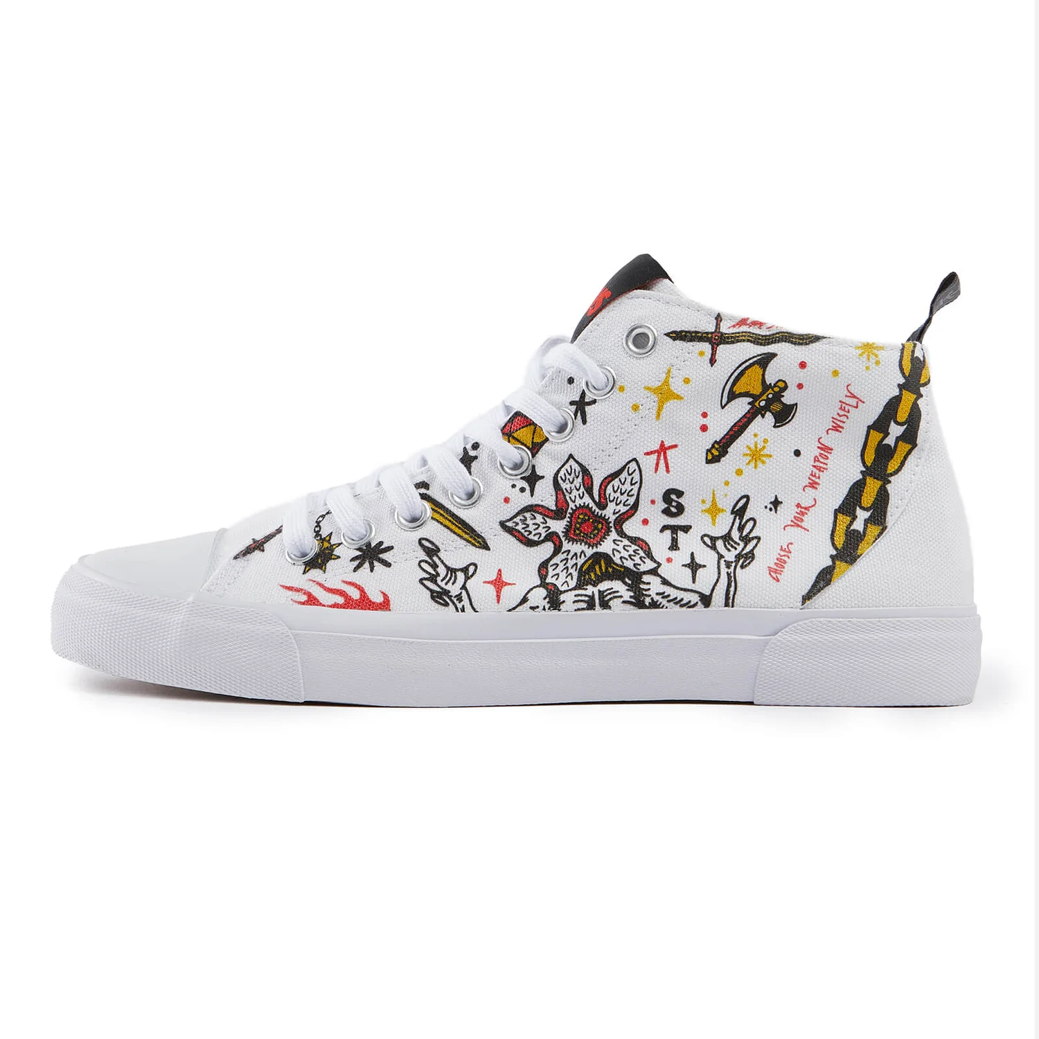 Akedo x Stranger Things Hellfire Club White Signature High Top