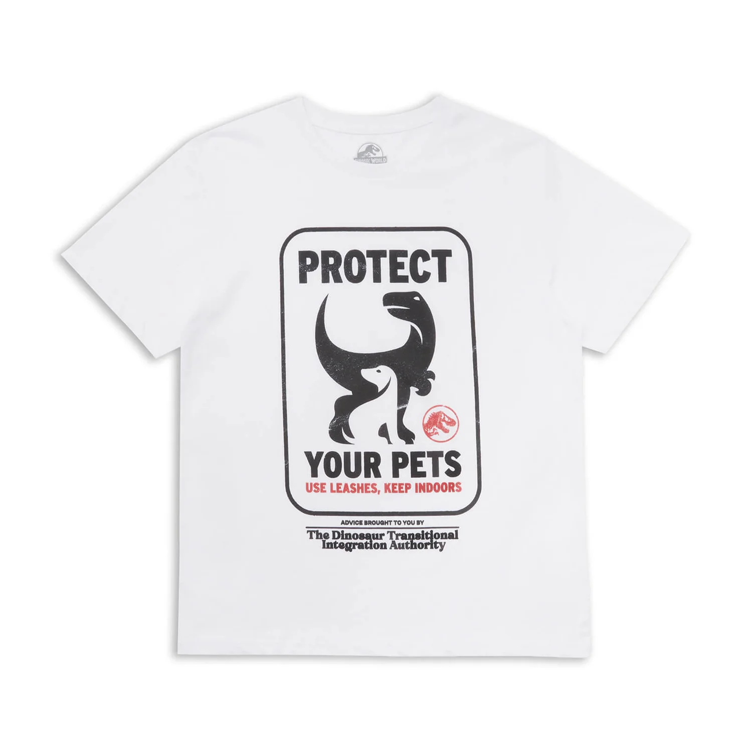 Jurassic World Protect Your Pets Men's T-Shirt - White