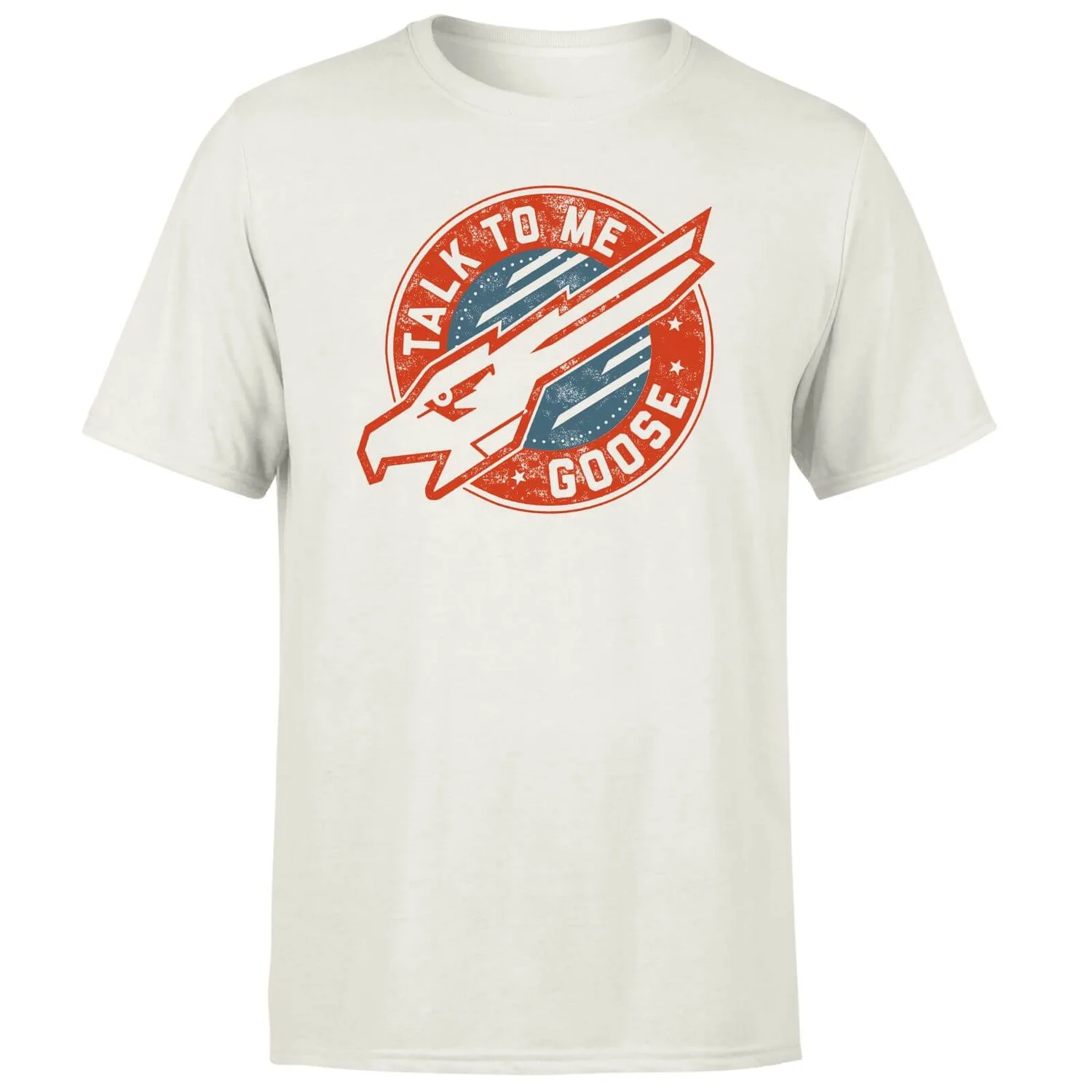 Top Gun Talk To Me Goose Unisex T-Shirt - White Vintage Wash