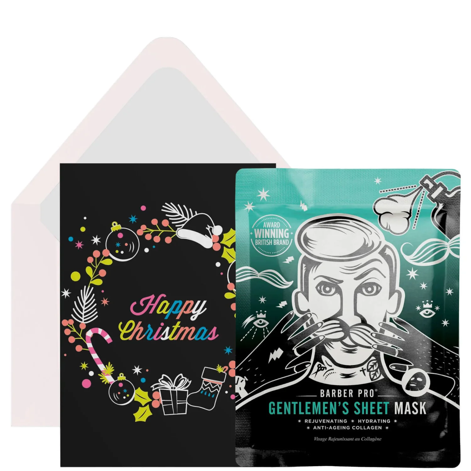 BARBER PRO Christmask Card with Gentleman's Face Mask 23ml