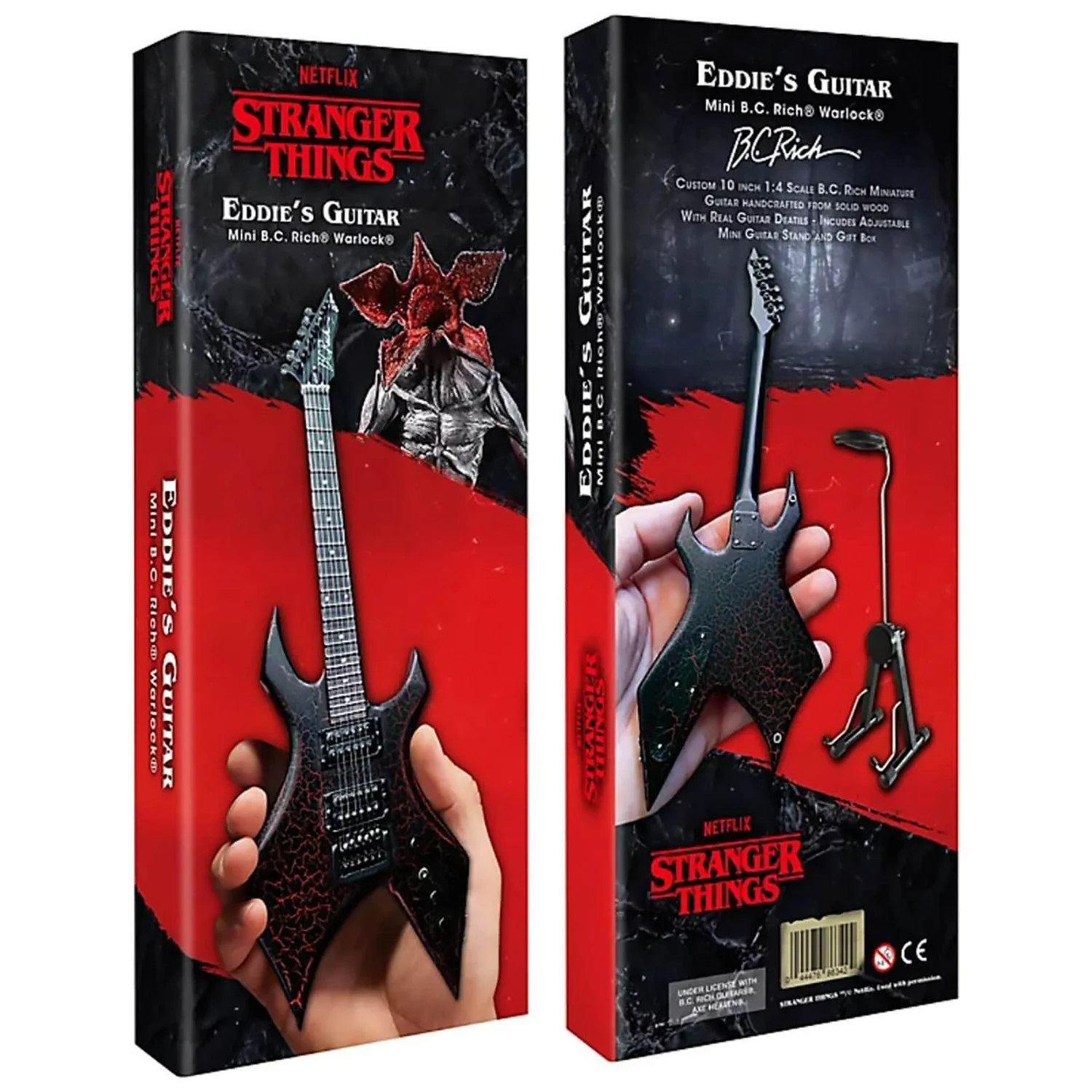 Netflix Stranger Things Eddie's Guitar BC Rich NJ Warlock Mini Guitar Replica Collectible