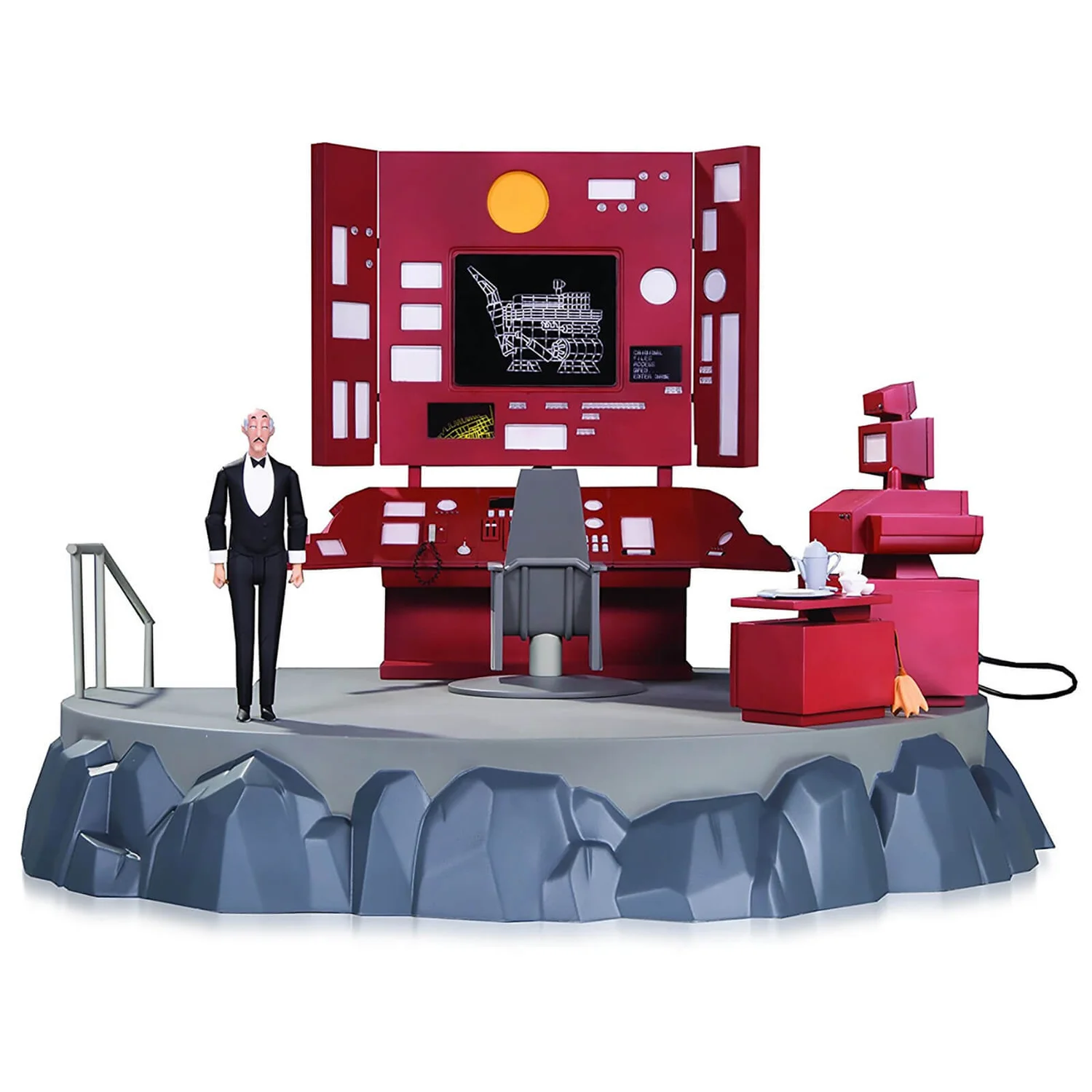 Batman Animated - DC 6 Inch Action Figure: Box Set - Batcave & Bat-Computer (With Alfred / The Animated Series Version)