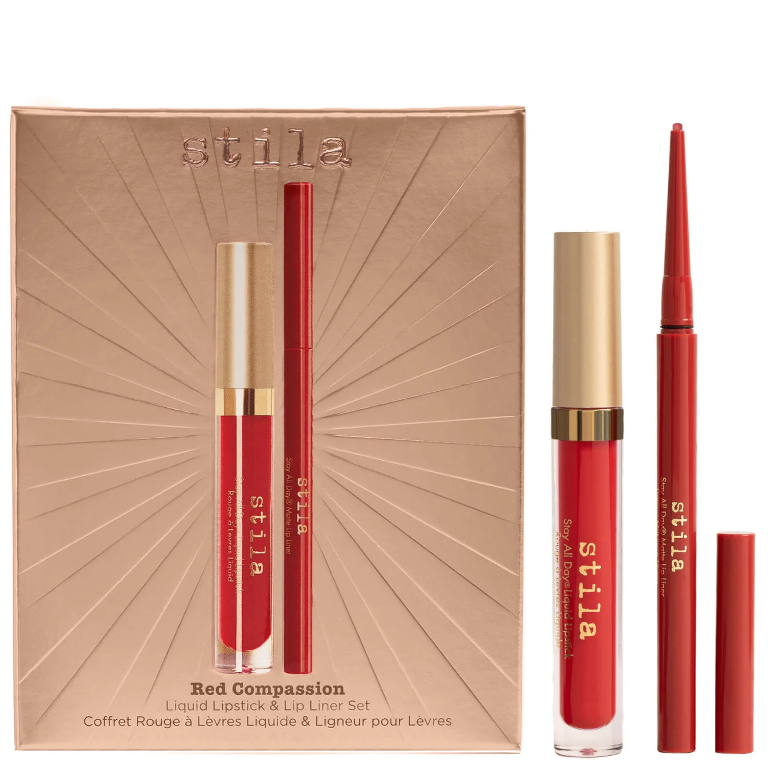 Stila Red Compassion Liquid Lipstick and Lip Liner Set