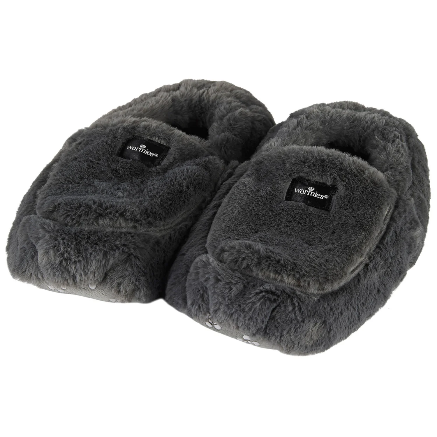 Warmies Luxury Fully Heatable Slippers - Steel Grey