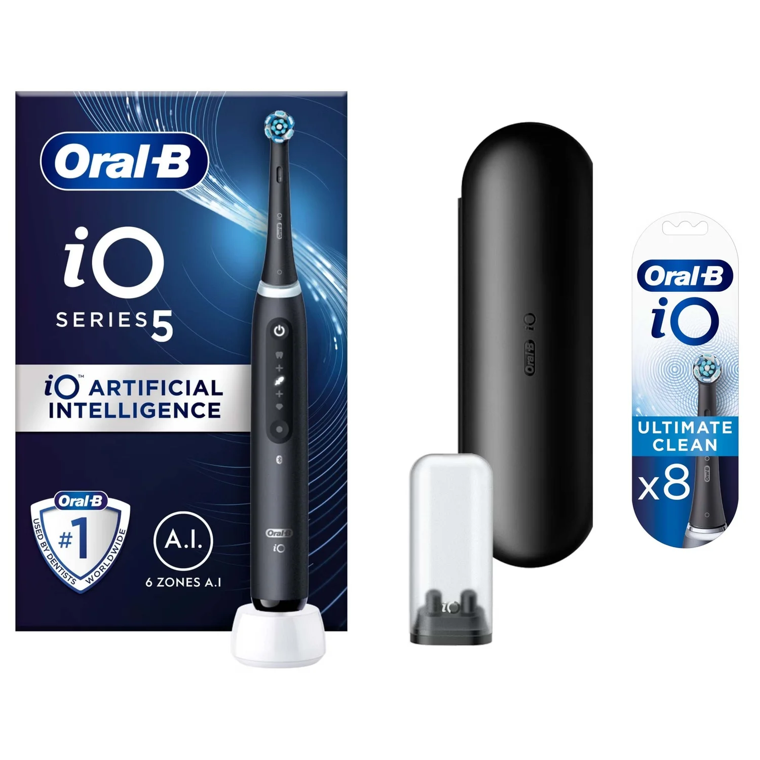 Oral B iO5 Black Electric Toothbrush Designed By Braun