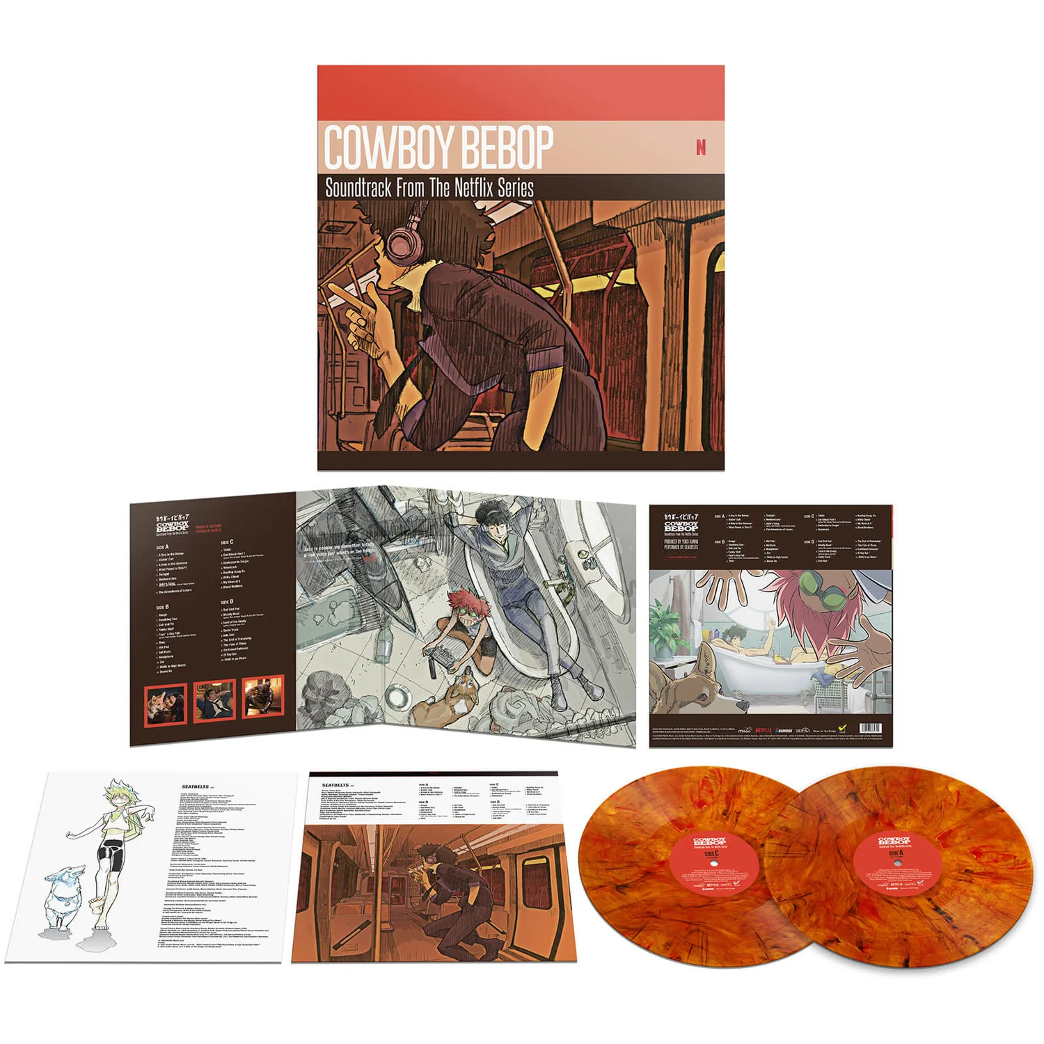 Cowboy Bebop (Soundtrack from the Netflix Original Series) 2LP Red Marble Vinyl